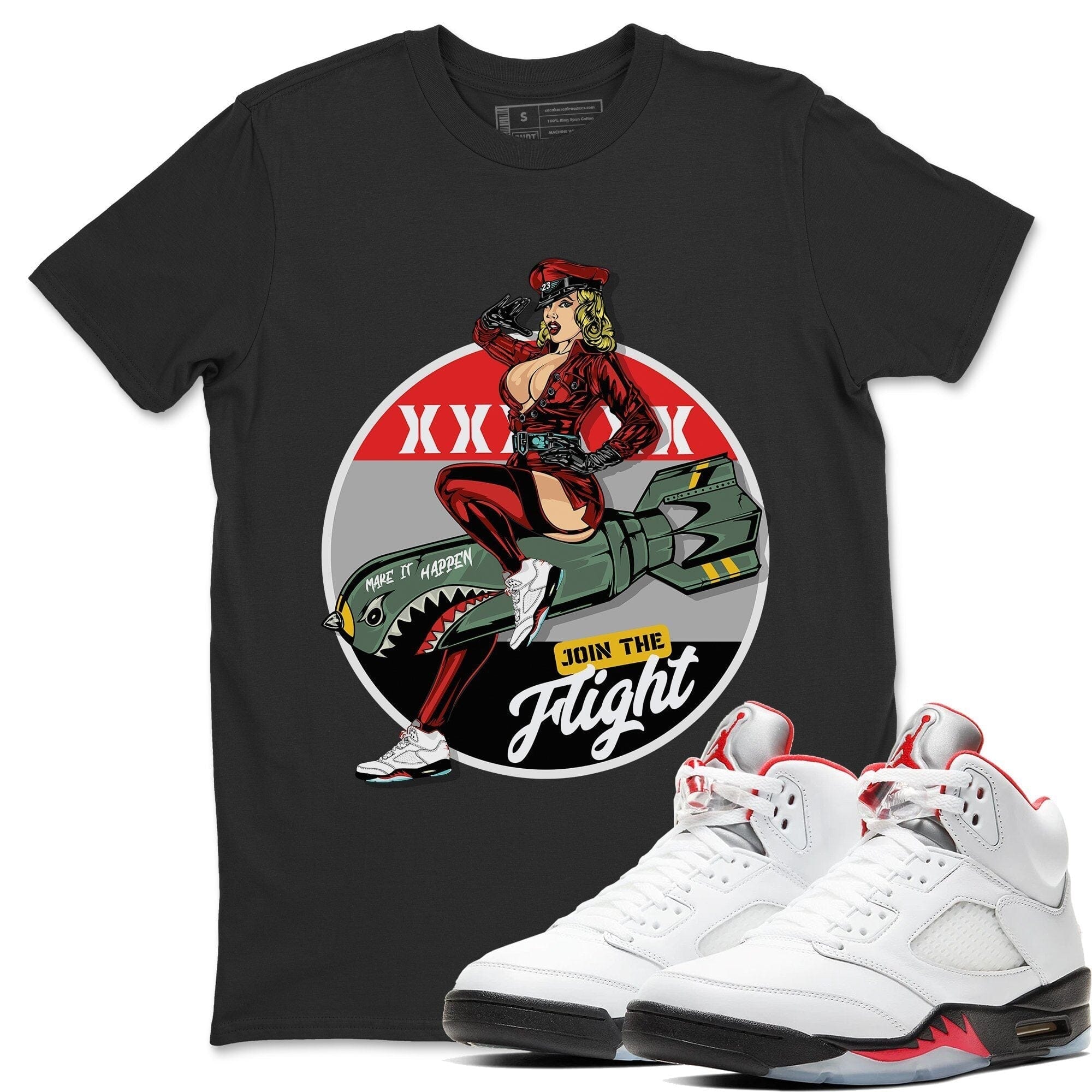 Pin Up Girl Unisex Tops - Air Jordan 5 Fire Red
