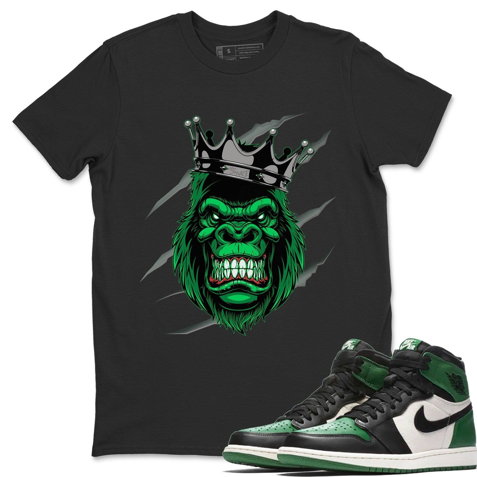 Ferocious Gorilla Unisex Tops - Air Jordan 1 Pine Green