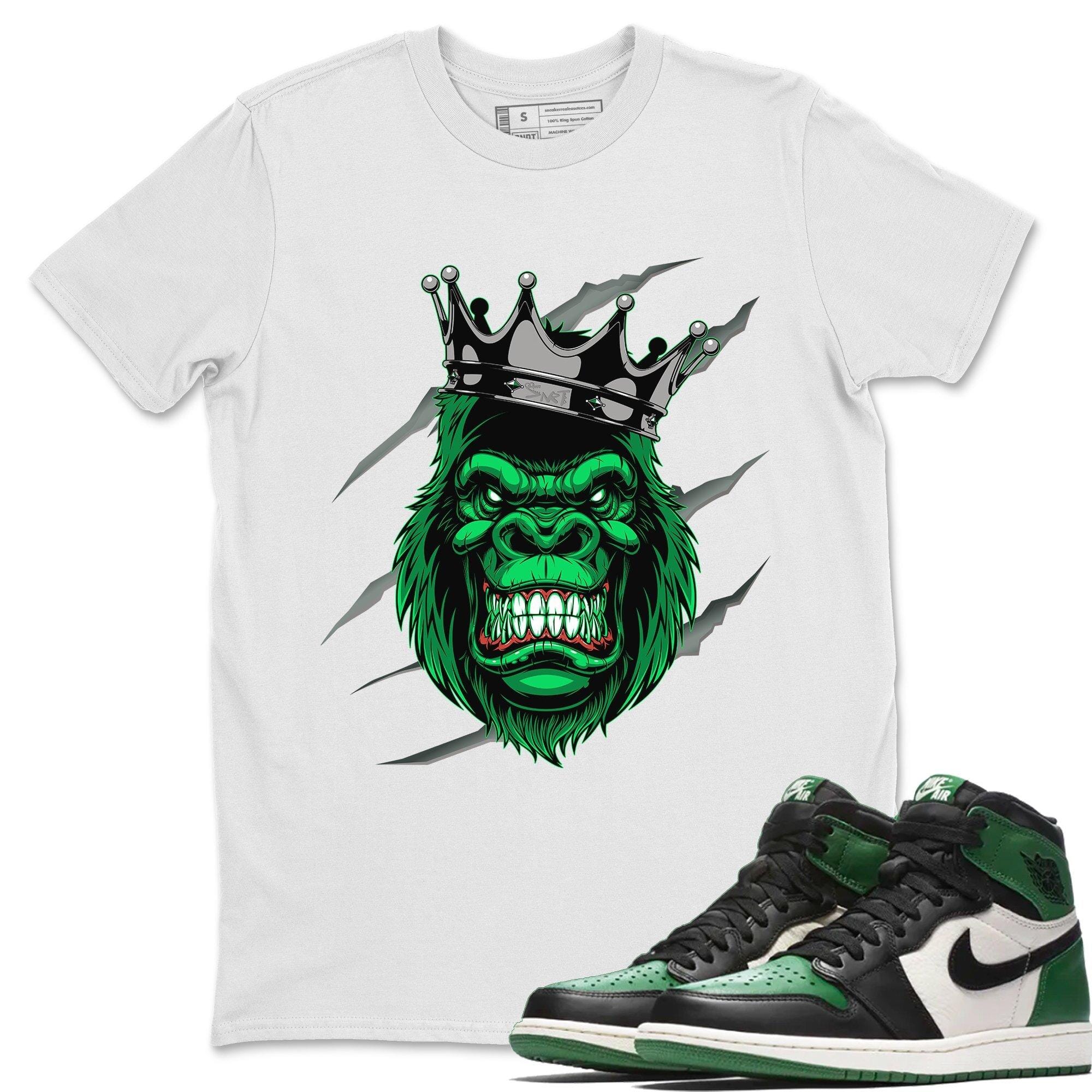 Ferocious Gorilla Unisex Tops - Air Jordan 1 Pine Green