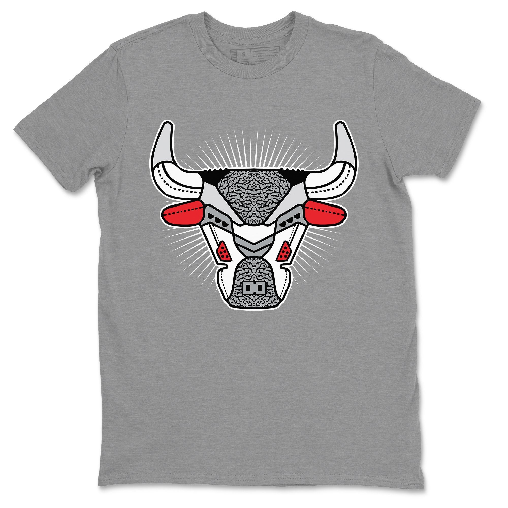 AJ3 Bull Head Unisex Tops - Air Jordan 3 White Cement