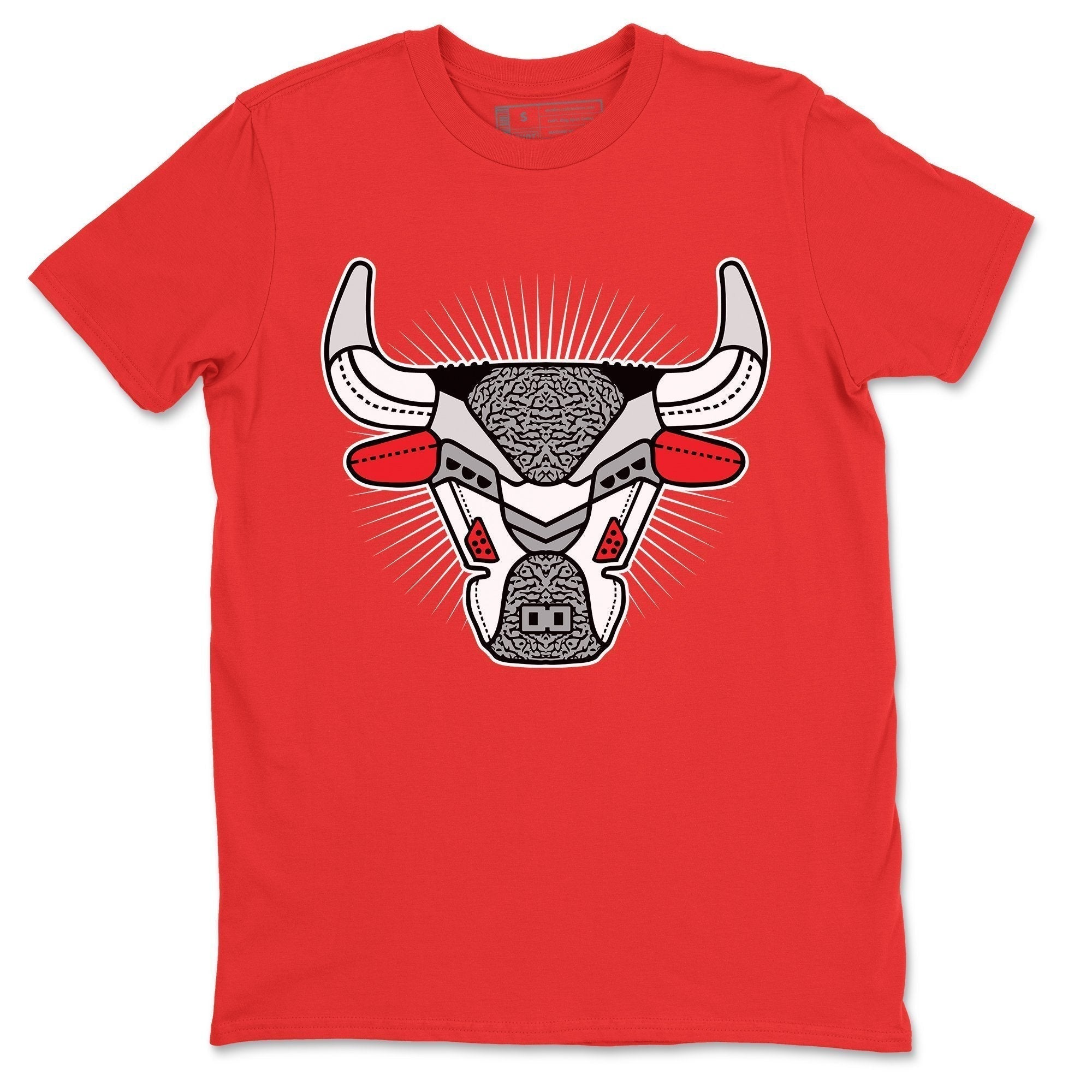 AJ3 Bull Head Unisex Tops - Air Jordan 3 White Cement