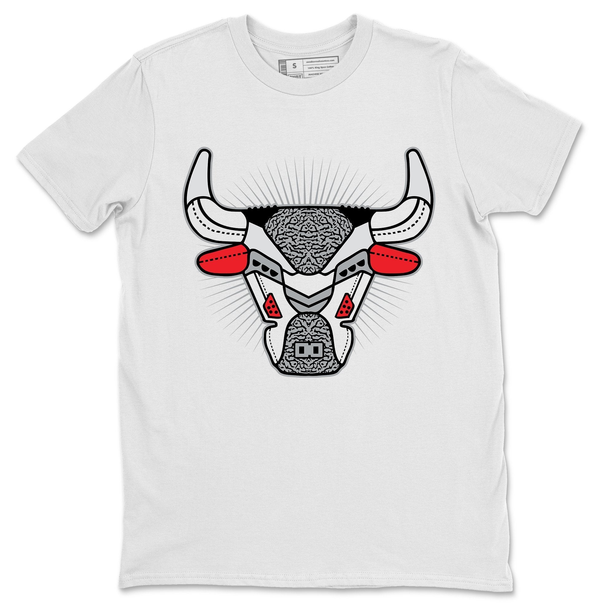 AJ3 Bull Head Unisex Tops - Air Jordan 3 White Cement