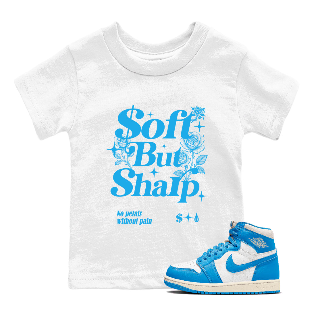 Soft but Sharp snkmatch Tees Kids - Air Jordan 1 UNC Reimagined