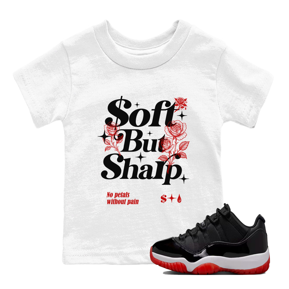 Soft but Sharp snkmatch Tees Kids - Air Jordan 11 Bred