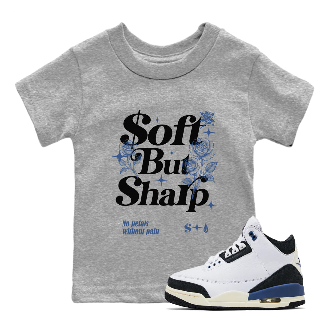 Soft but Sharp snkmatch Tees Kids - Air Jordan 3 A Ma Maniere x Diffused Blue