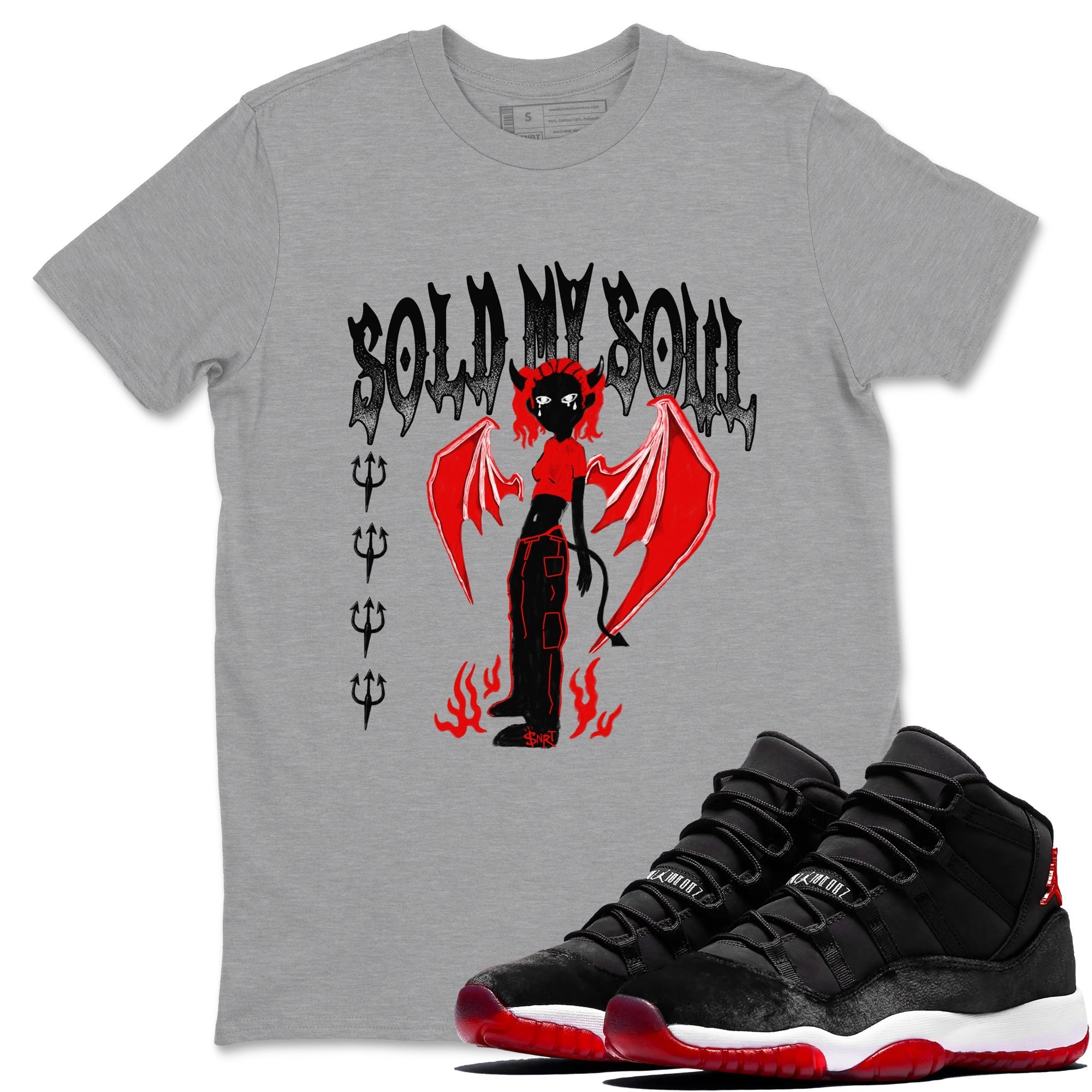 Sold My Soul snkmatch Tees - Air Jordan 11 Bred Velvet