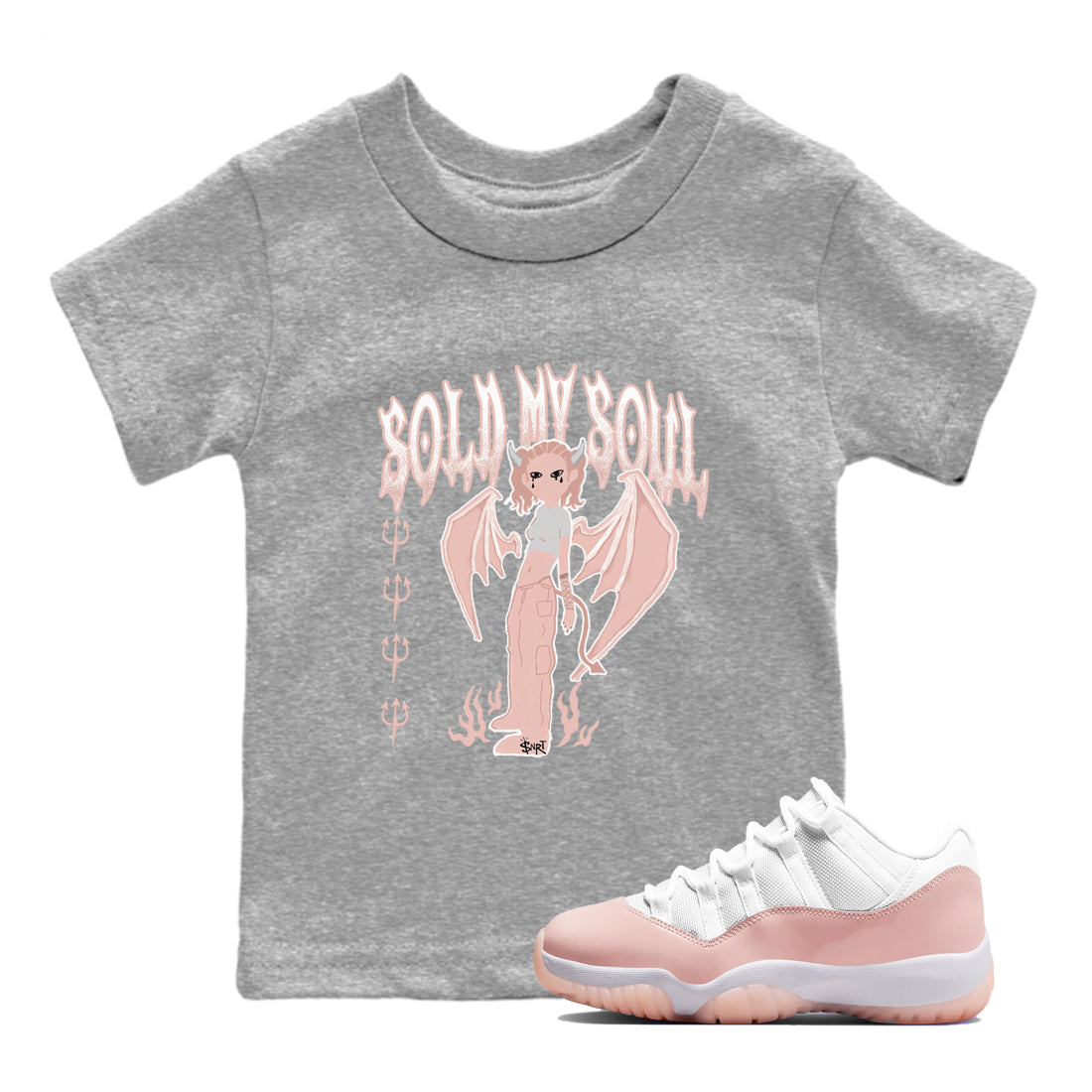 Sold My Soul snkmatch Tees Kids - Air Jordan 11 Legend Pink