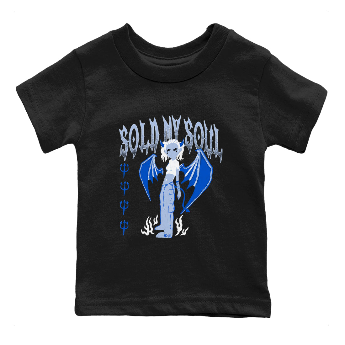 Sold My Soul snkmatch Tees Kids - Air Jordan 11 Black and Varsity Royal