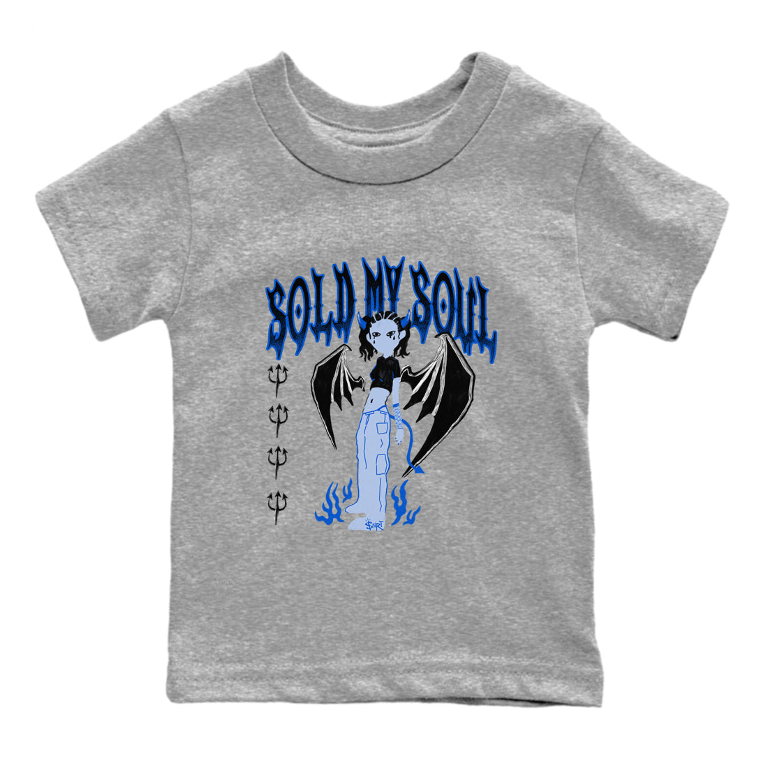 Sold My Soul snkmatch Tees Kids - Air Jordan 11 Black and Varsity Royal
