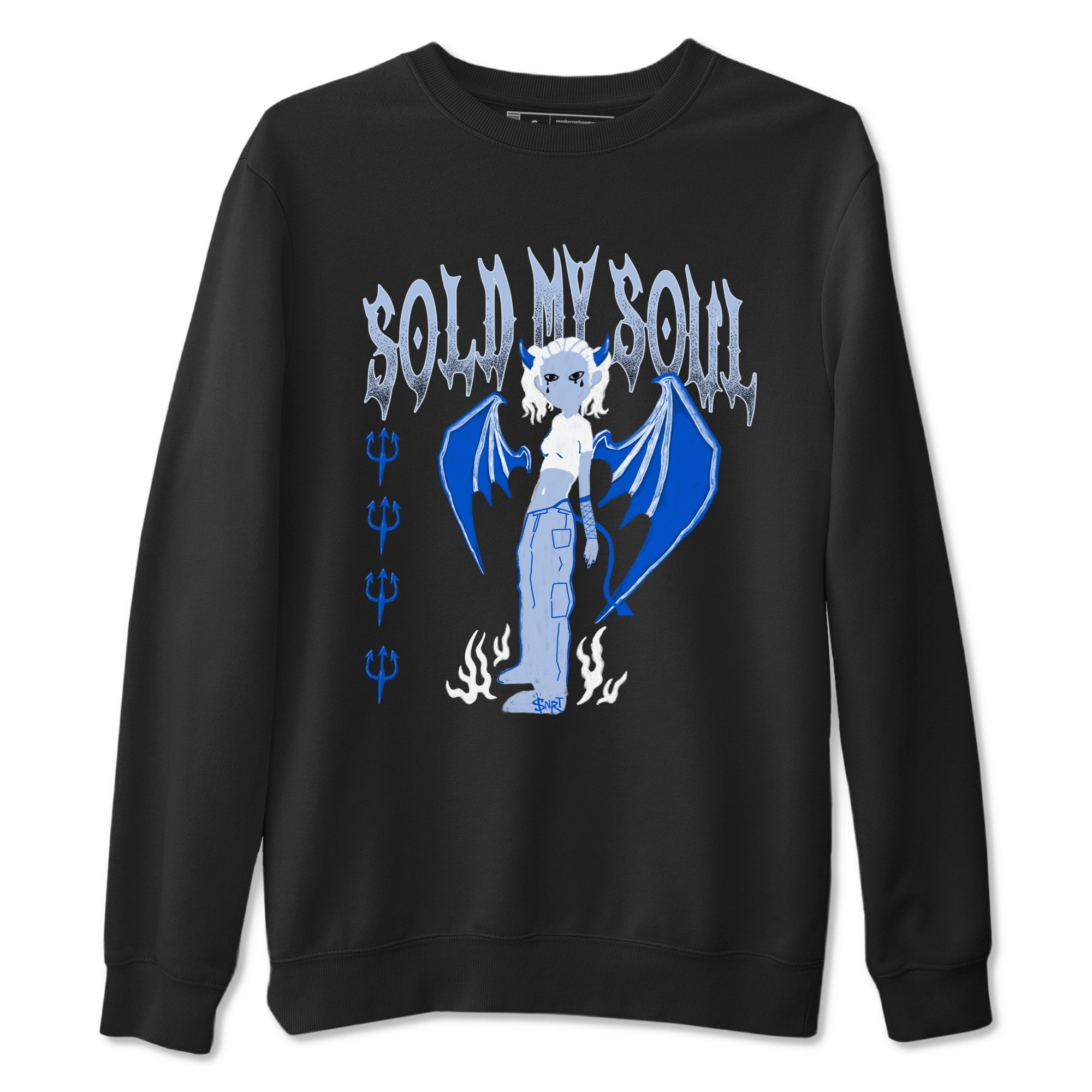 Sold My Soul snkmatch Tees - Air Jordan 11 Black and Varsity Royal