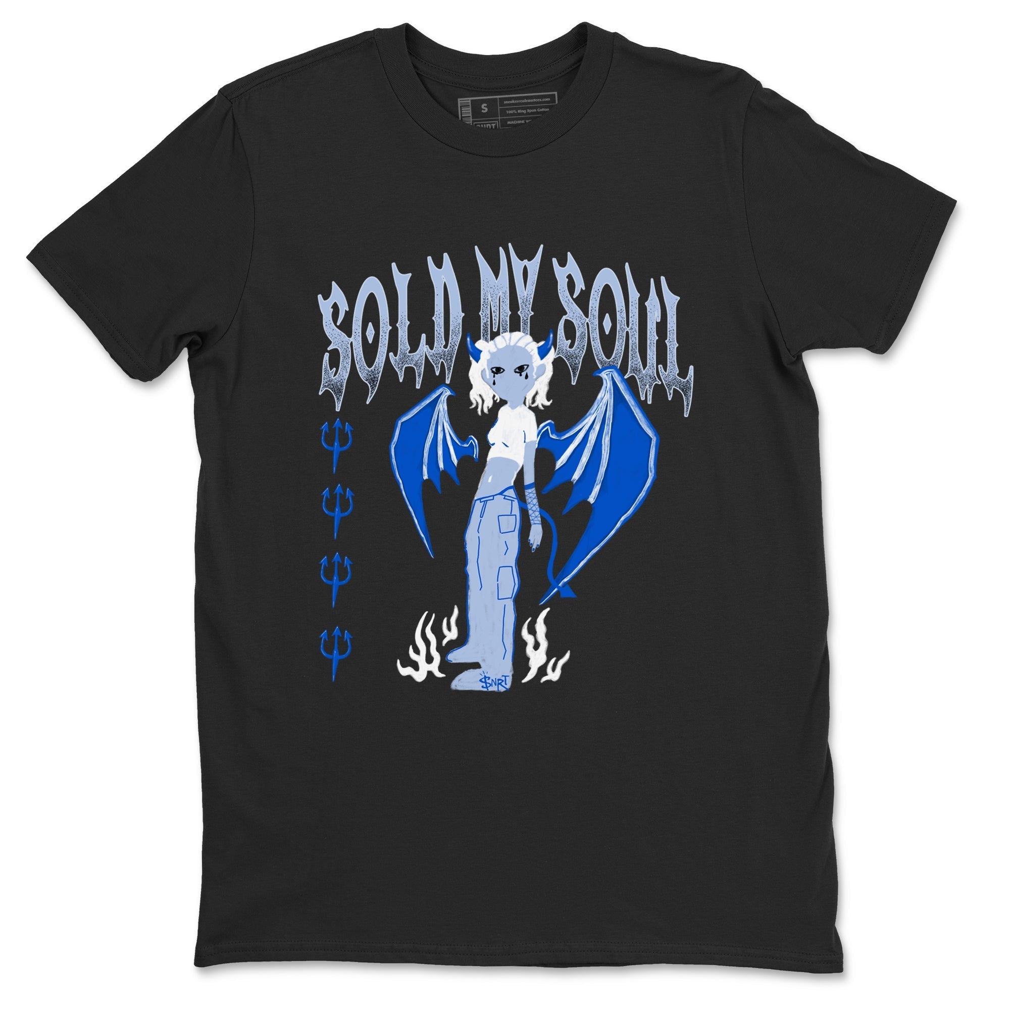 Sold My Soul snkmatch Tees - Air Jordan 11 Black and Varsity Royal