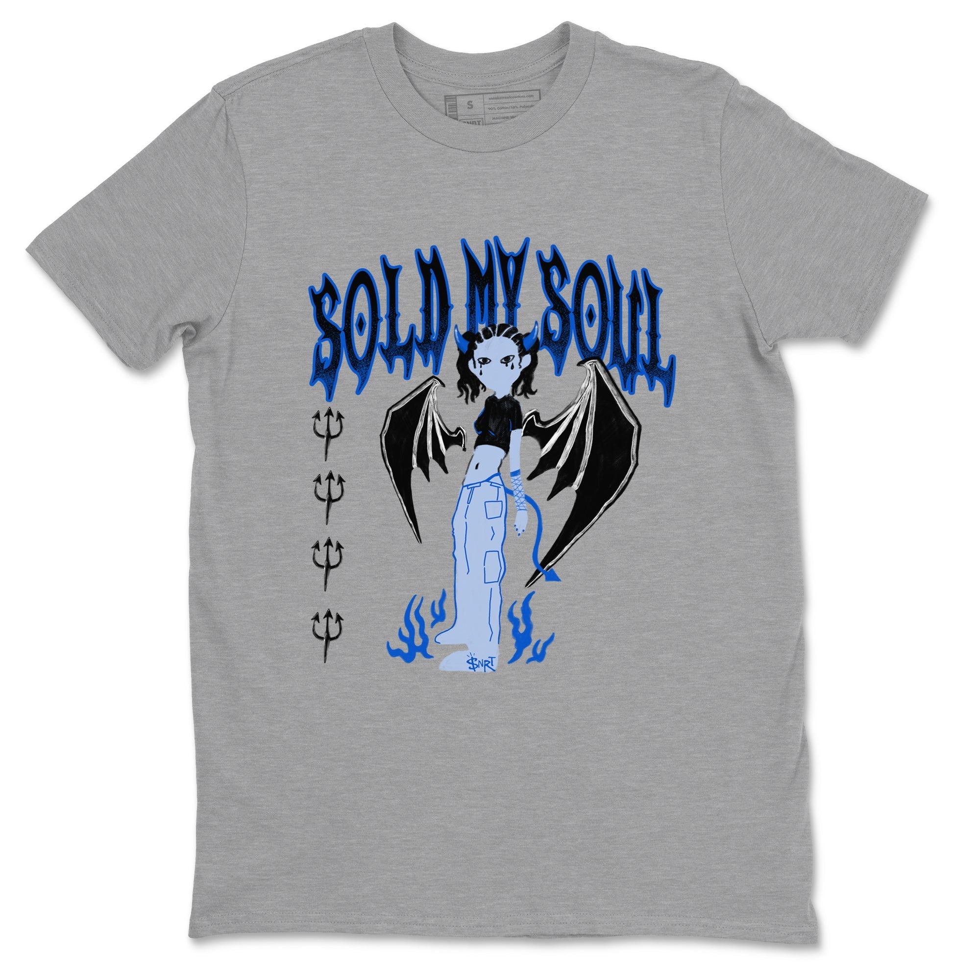 Sold My Soul snkmatch Tees - Air Jordan 11 Black and Varsity Royal