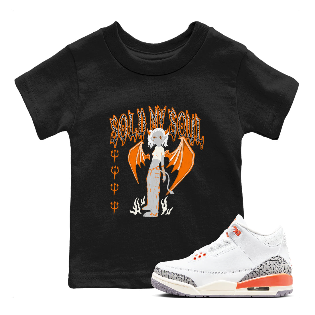 Sold My Soul snkmatch Tees Kids - Air Jordan 3 Georgia Peach