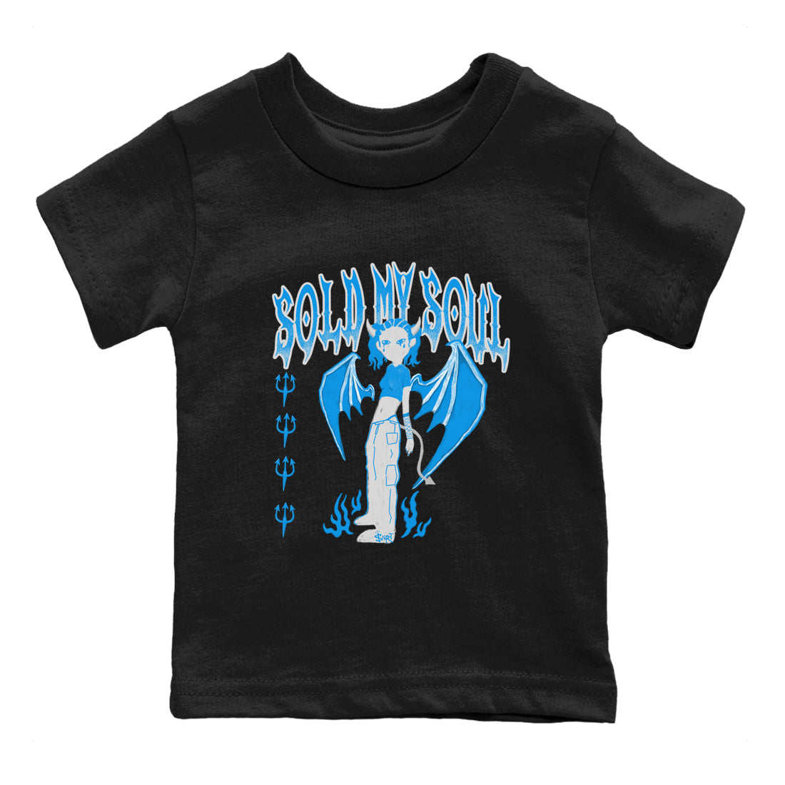Sold My Soul snkmatch Tees Kids - Air Jordan 4 Military Blue