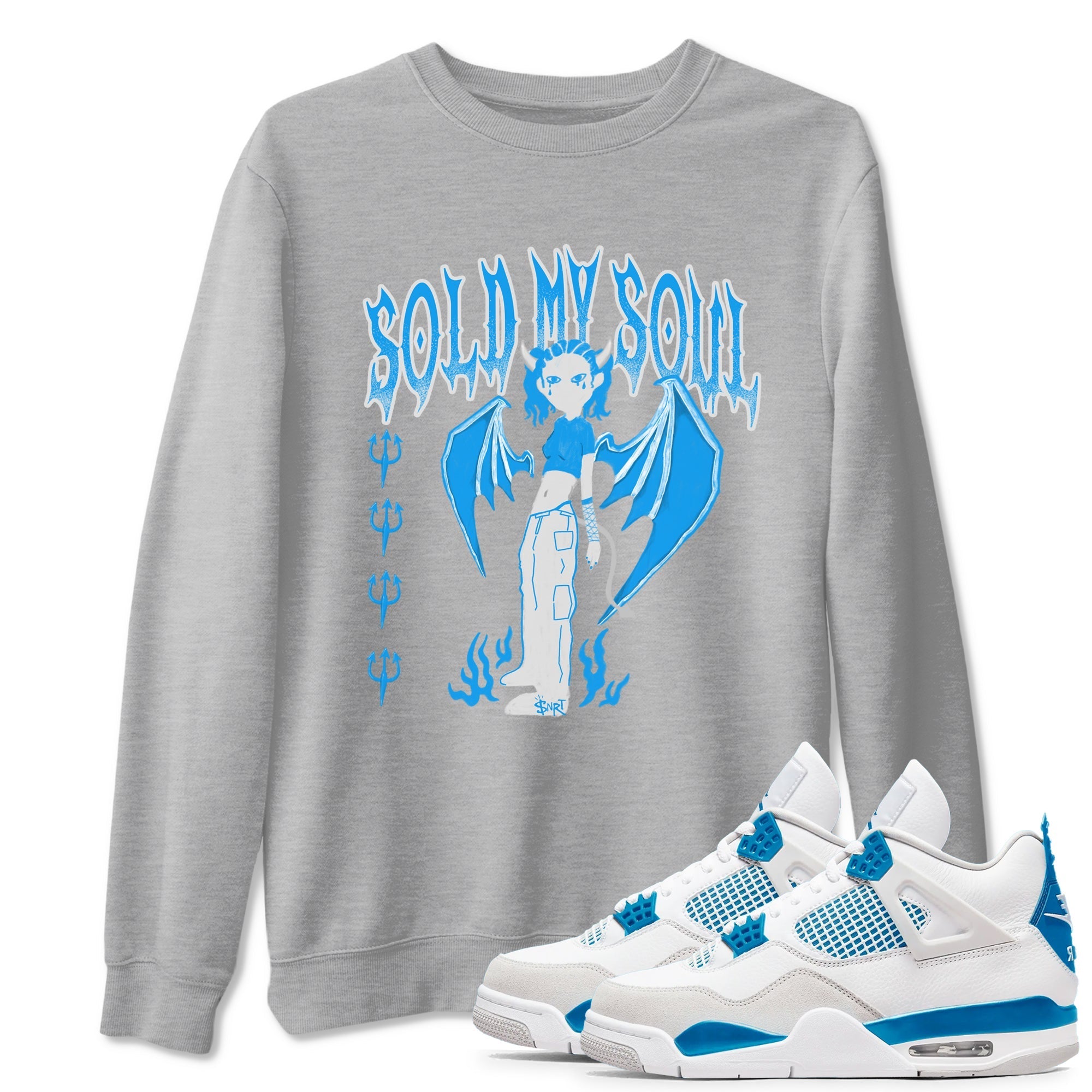 Sold My Soul snkmatch Tees - Air Jordan 4 Military Blue