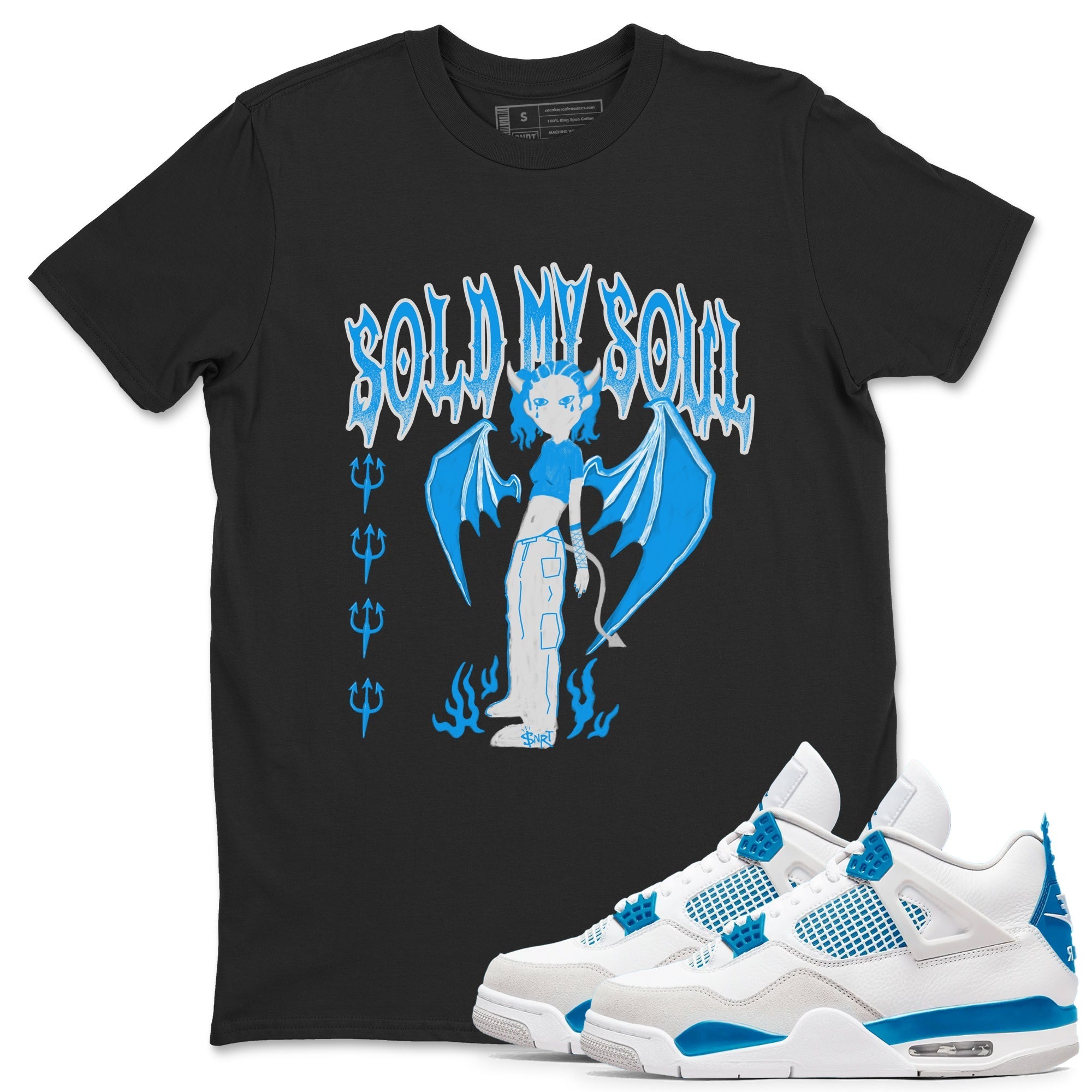 Sold My Soul snkmatch Tees - Air Jordan 4 Military Blue