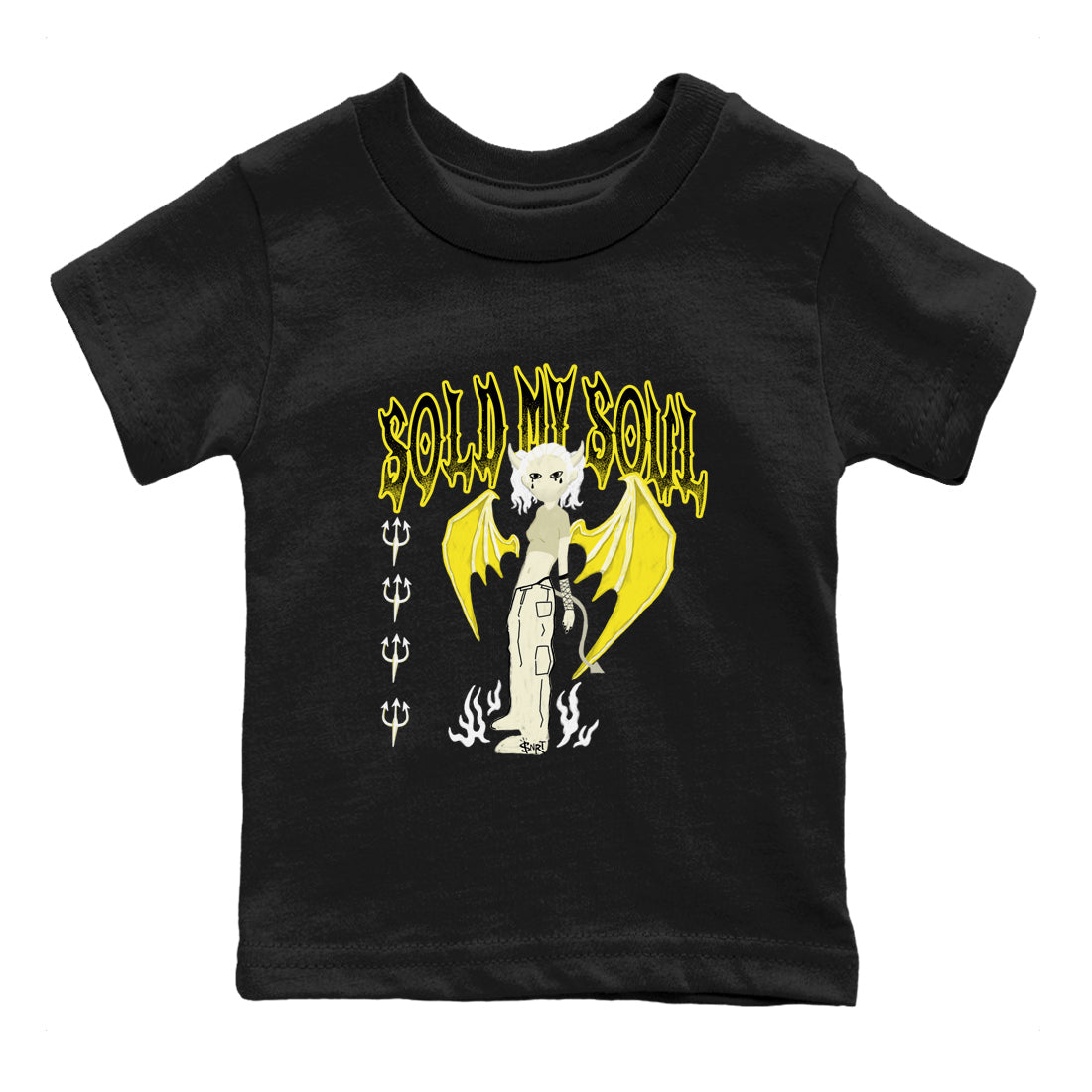 Sold My Soul snkmatch Tees Kids - Air Jordan 4 Vivid Sulfur