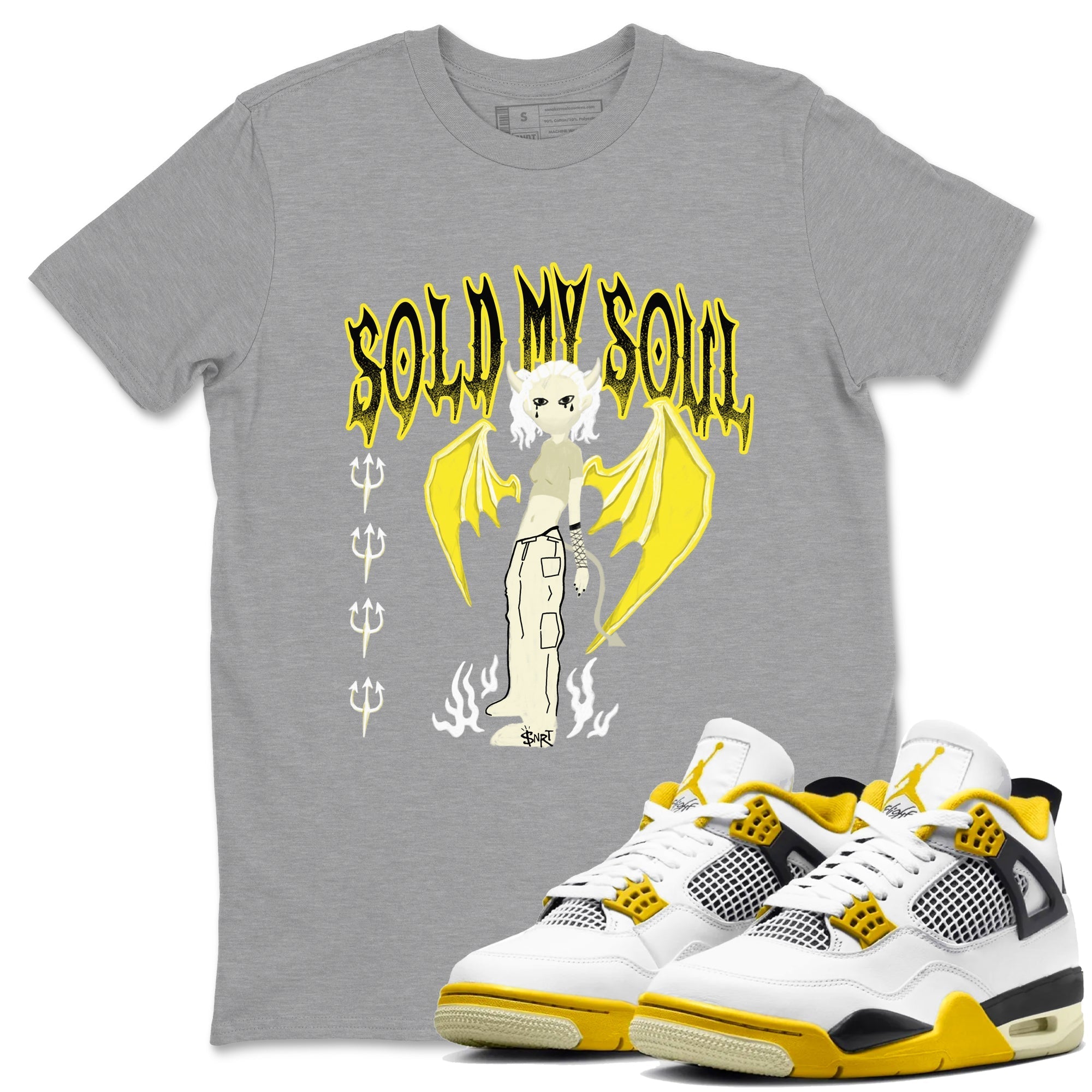 Sold My Soul snkmatch Tees - Air Jordan 4 Vivid Sulfur