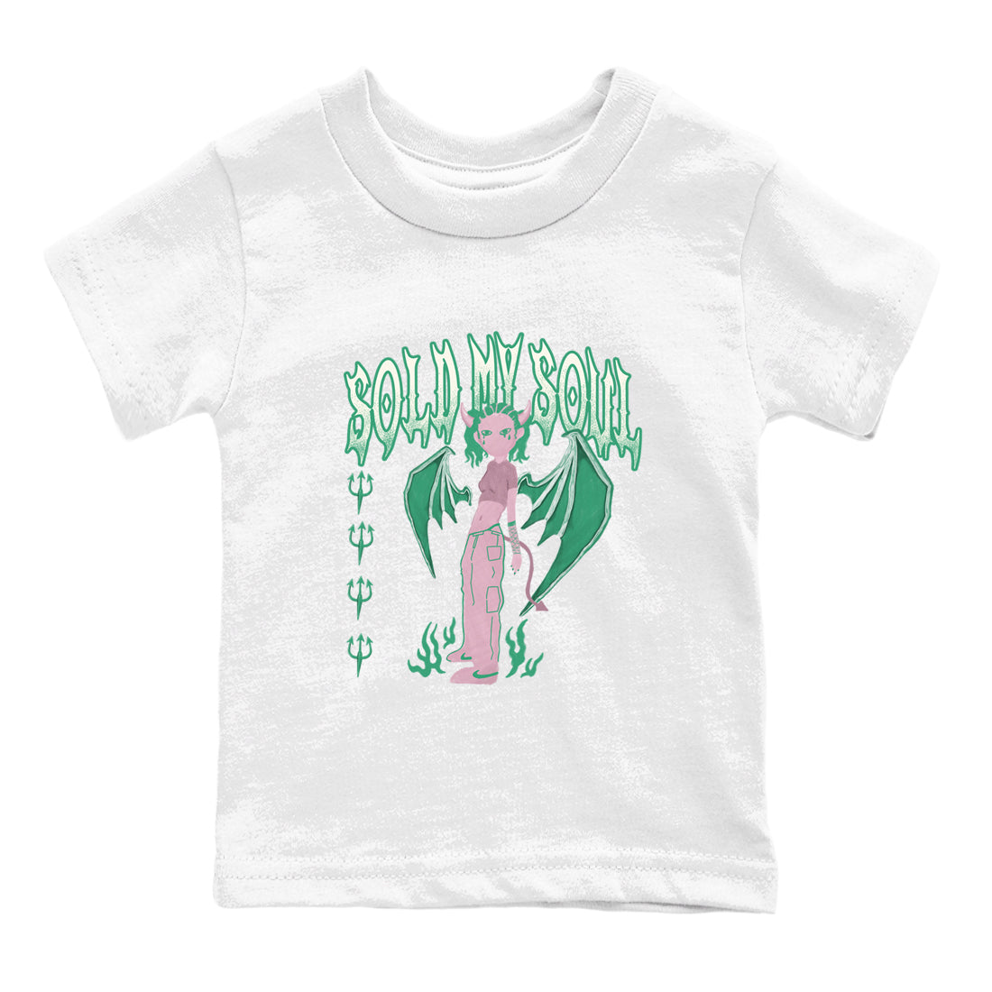 Sold My Soul snkmatch Tees Kids - Dunk Medium Soft Pink Malachite