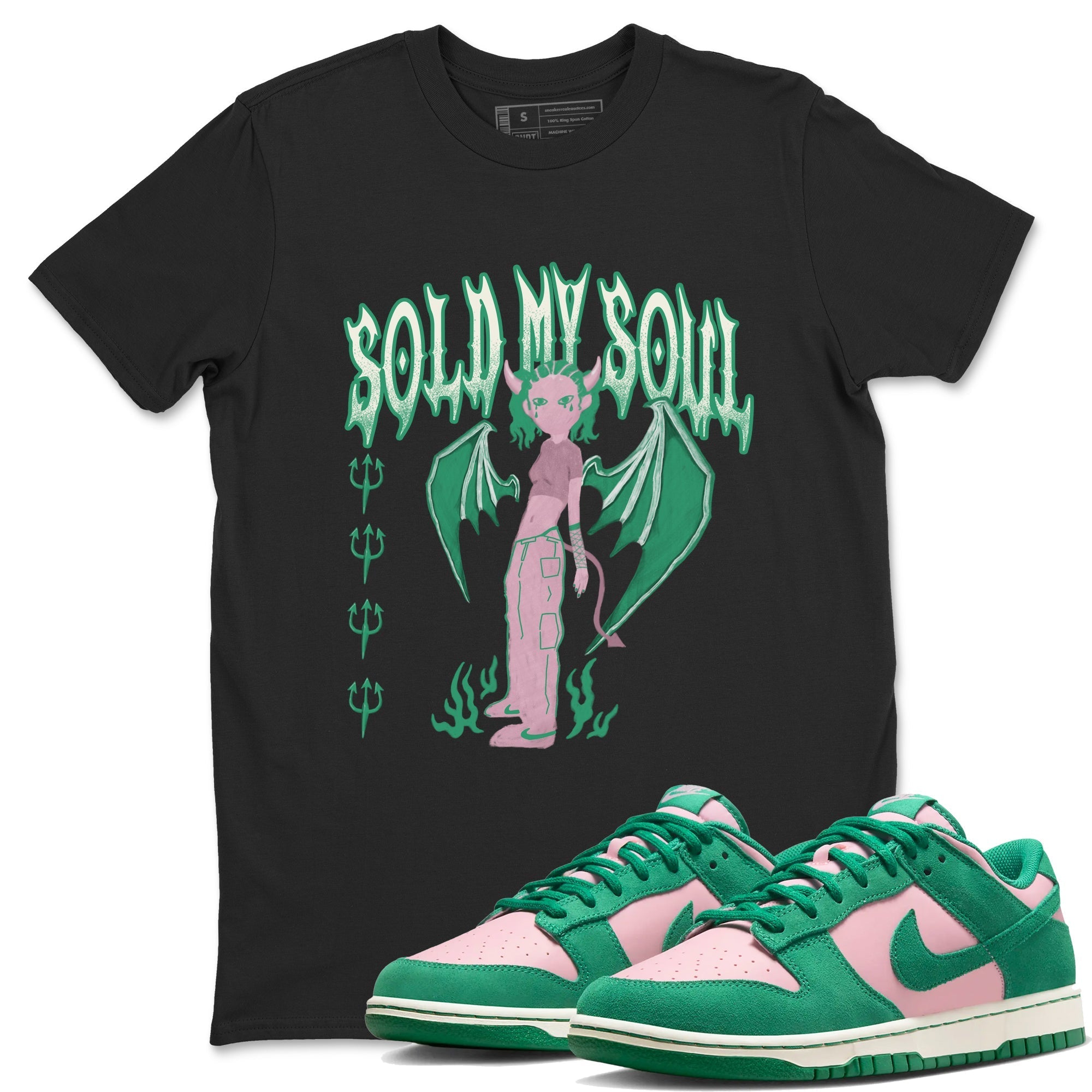 Sold My Soul snkmatch Tees - Dunk Medium Soft Pink Malachite