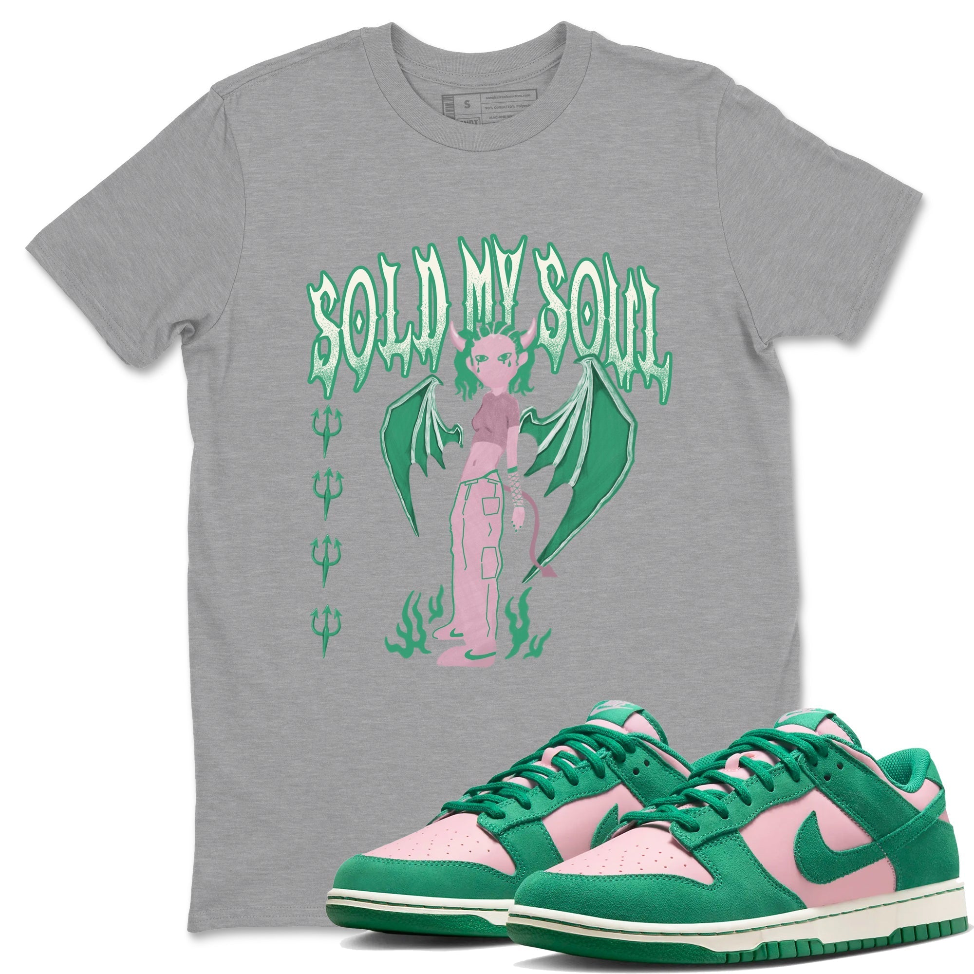 Sold My Soul snkmatch Tees - Dunk Medium Soft Pink Malachite