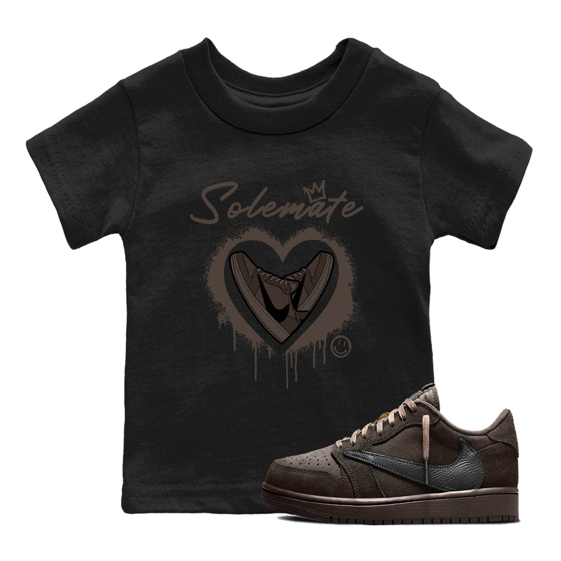 Solemate snkmatch Tees Kids - Air Jordan 1 Travis Scott Velvet Brown