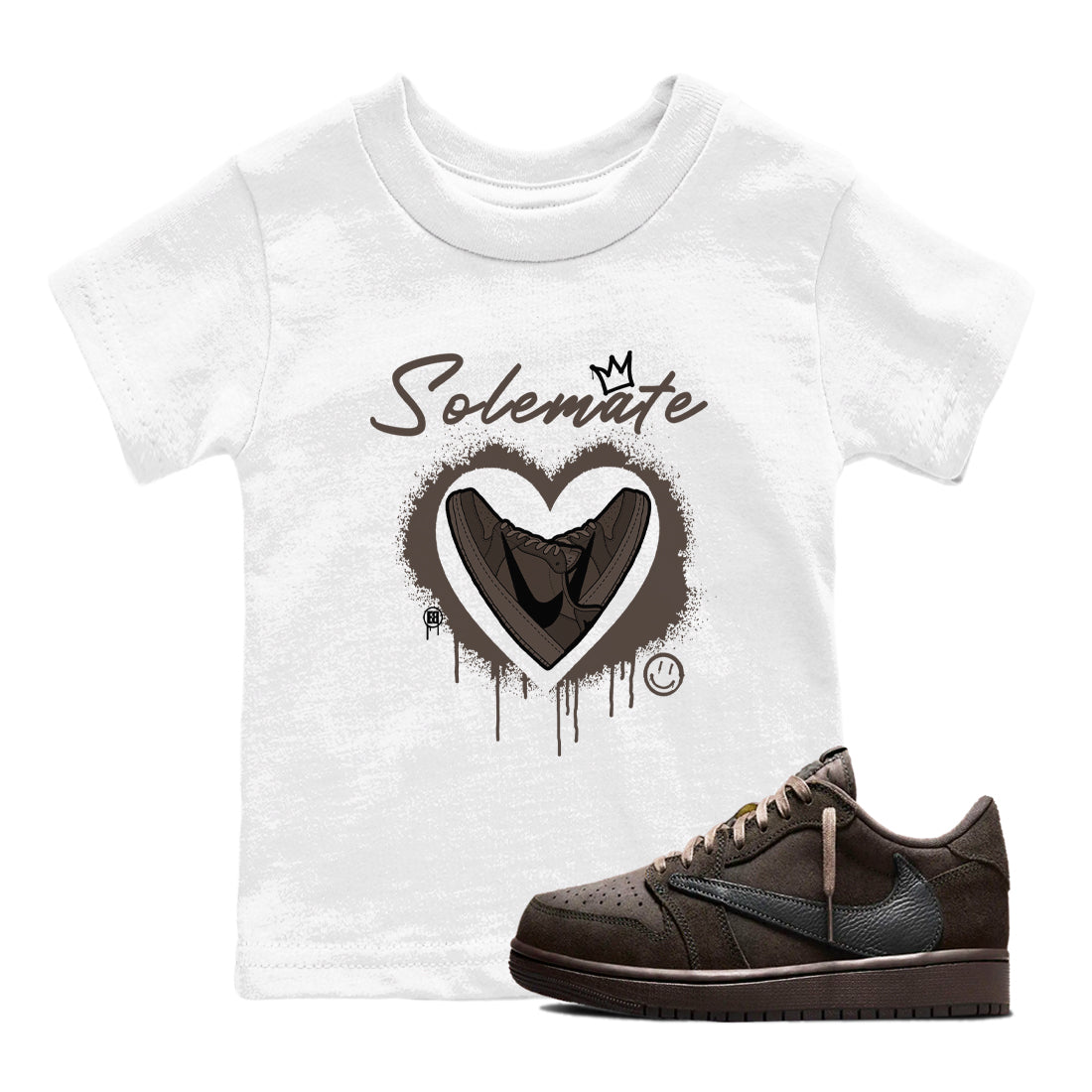 Solemate snkmatch Tees Kids - Air Jordan 1 Travis Scott Velvet Brown