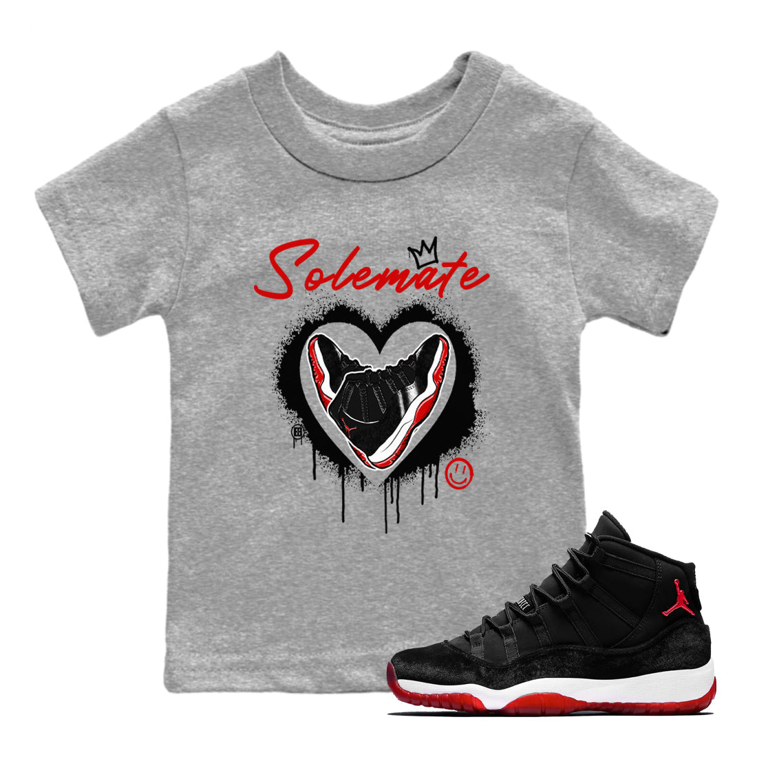 Solemate snkmatch Tees Kids - Air Jordan 11 Bred Velvet