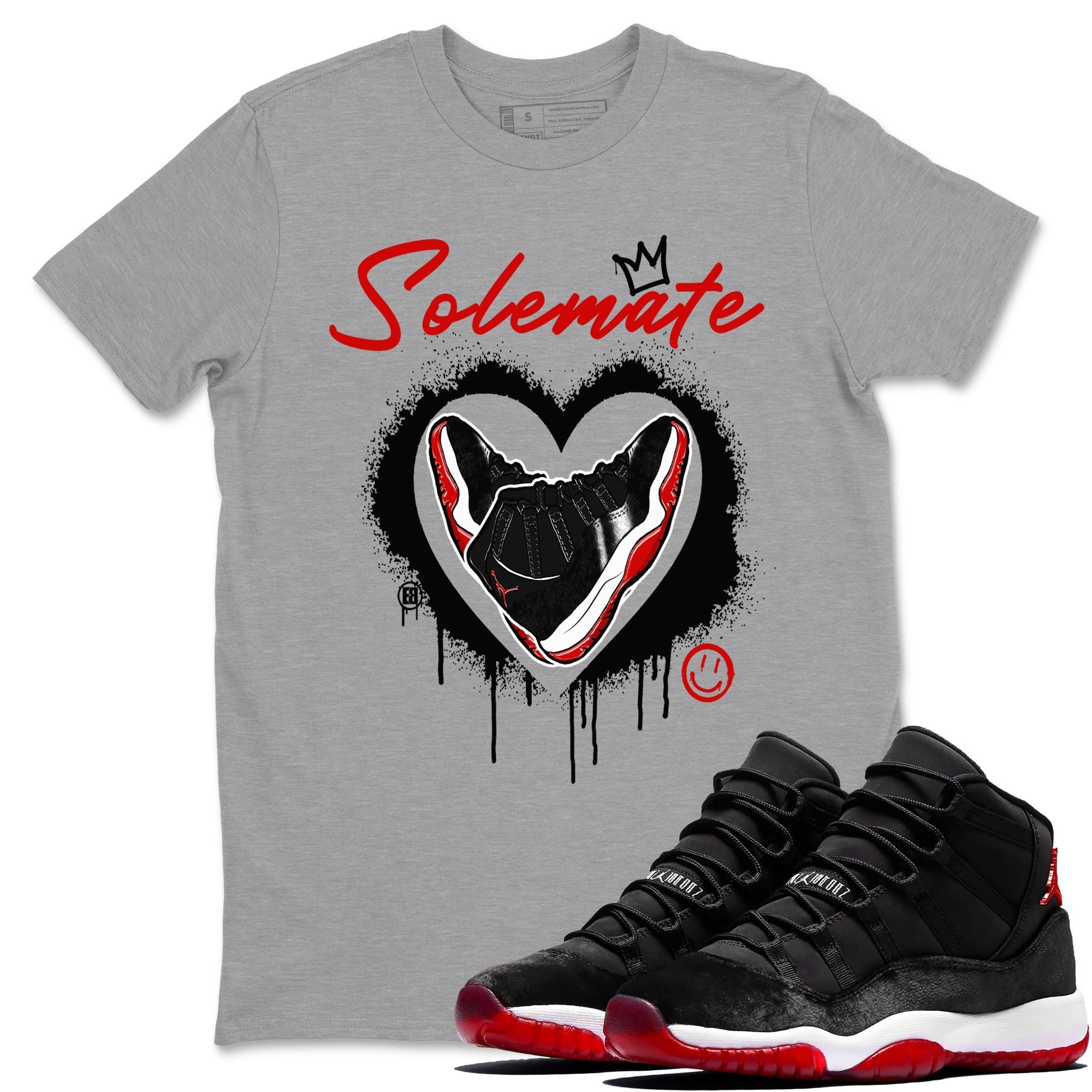 Solemate snkmatch Tees - Air Jordan 11 Bred Velvet
