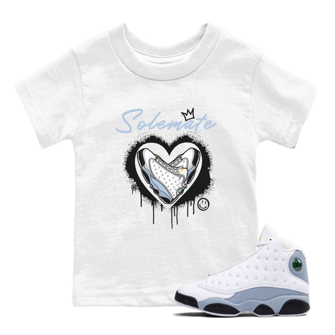 Solemate snkmatch Tees Kids - Air Jordan 13 Blue Grey
