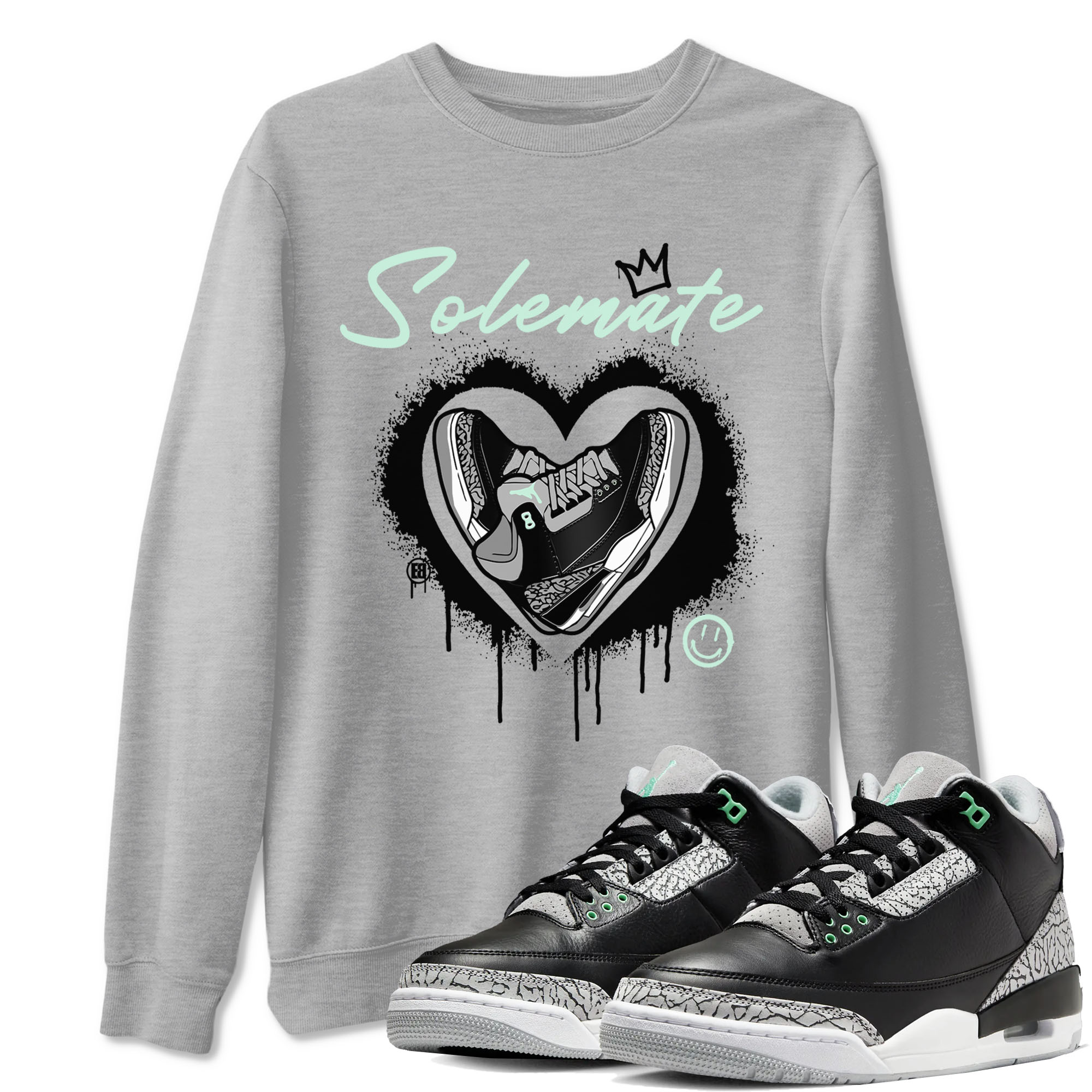 Solemate snkmatch Tees - Air Jordan 3 Green Glow