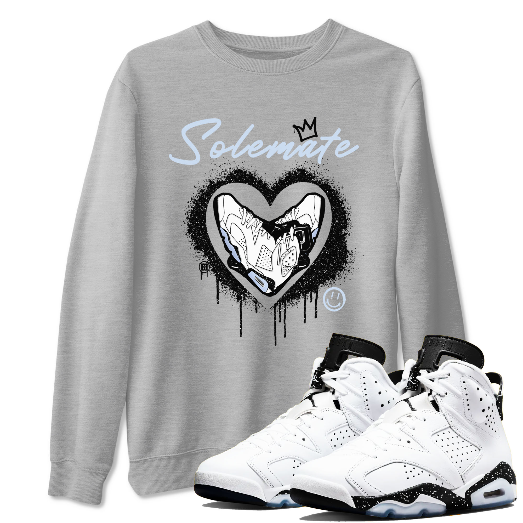 Solemate snkmatch Tees - Air Jordan 6 White Black