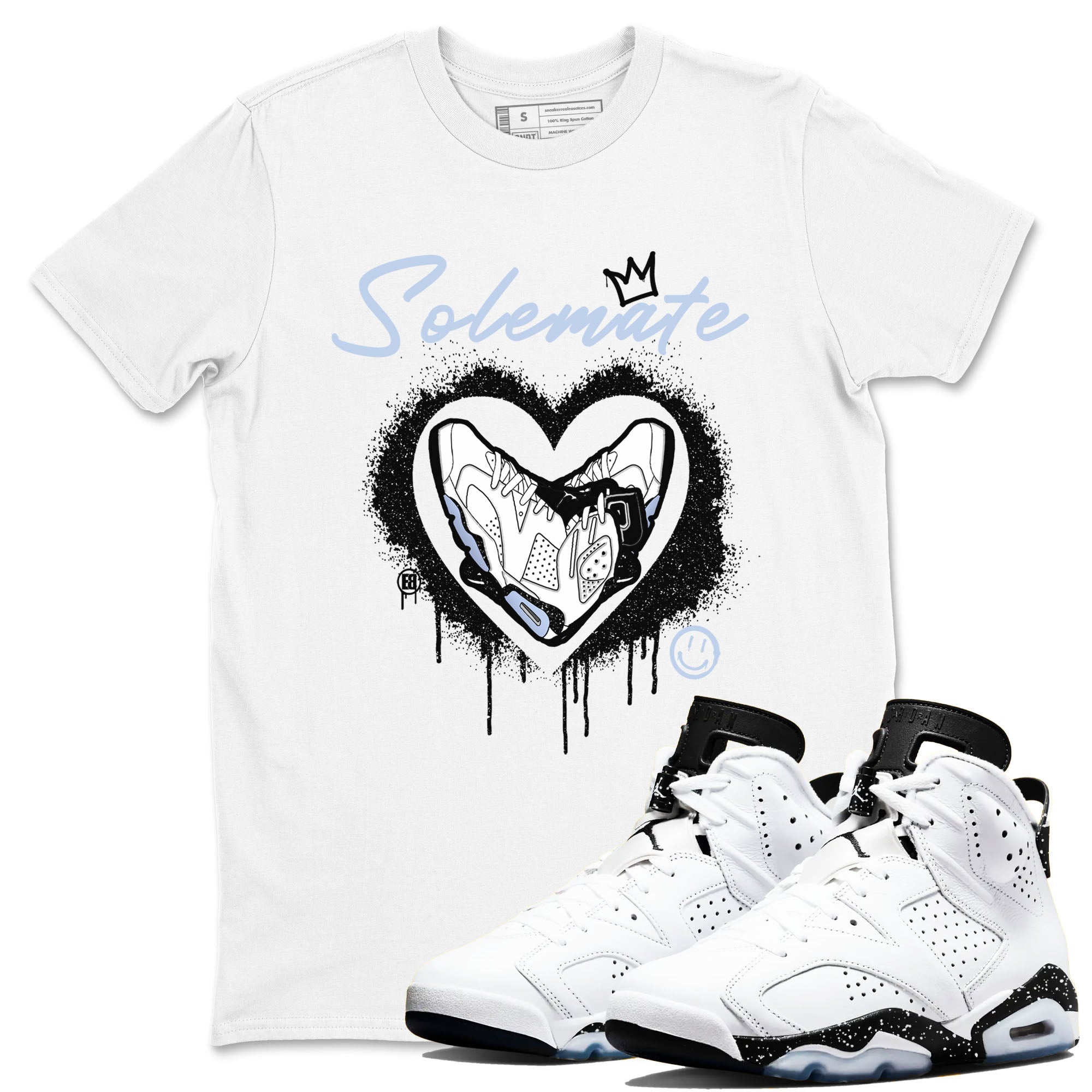 Solemate snkmatch Tees - Air Jordan 6 White Black