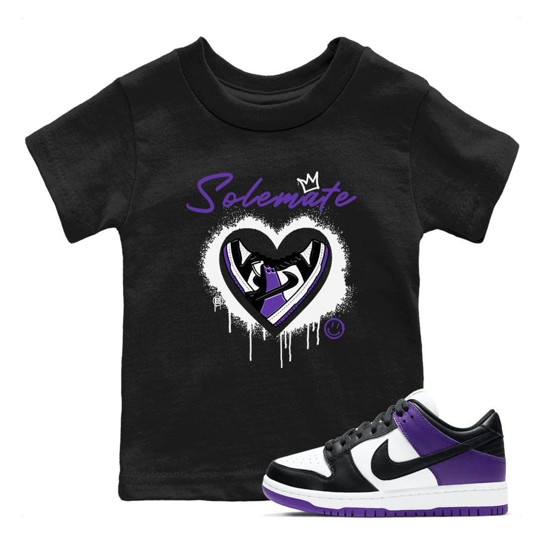 Solemate snkmatch Tees Kids - Dunk Low Court Purple