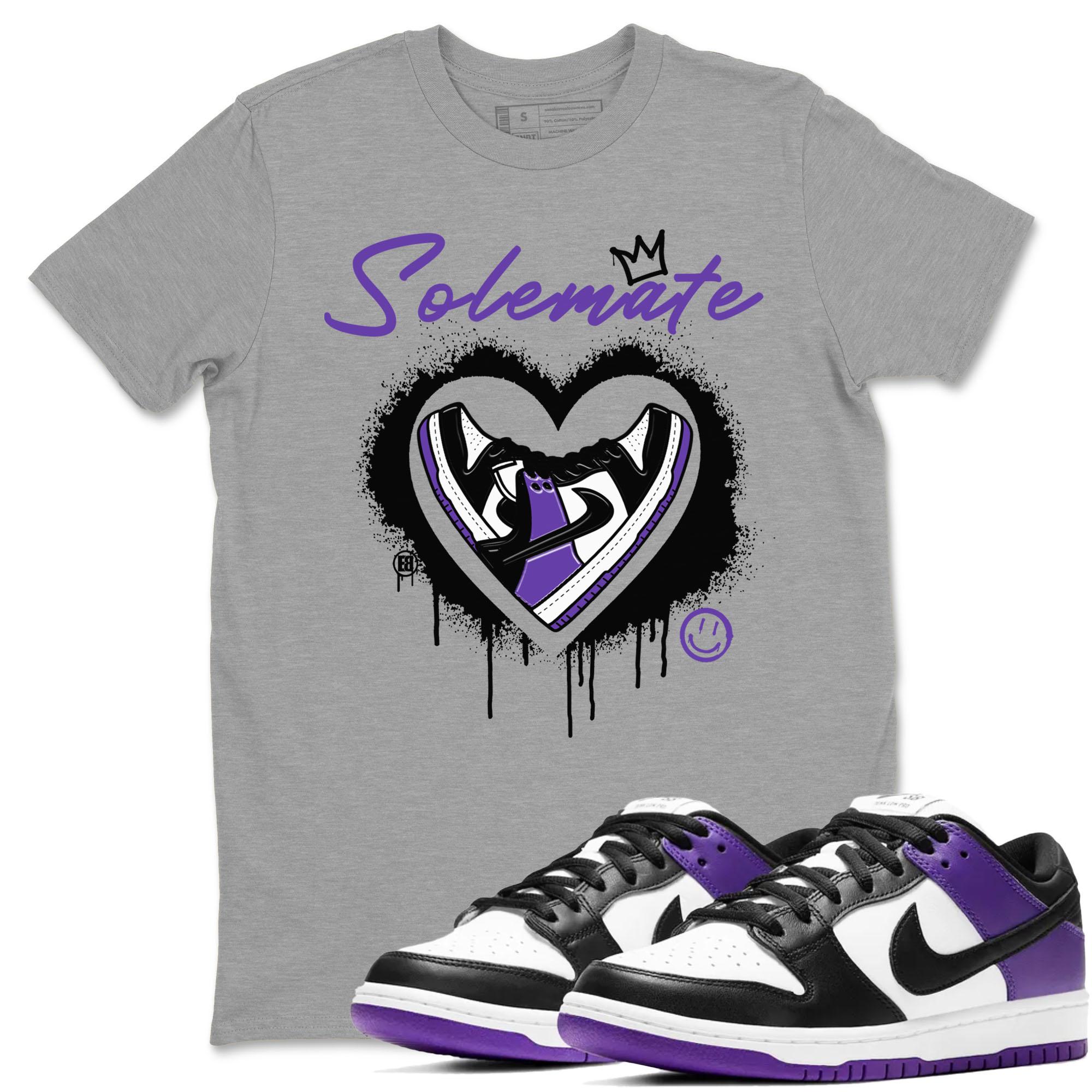 Solemate snkmatch Tees - Dunk Low Court Purple