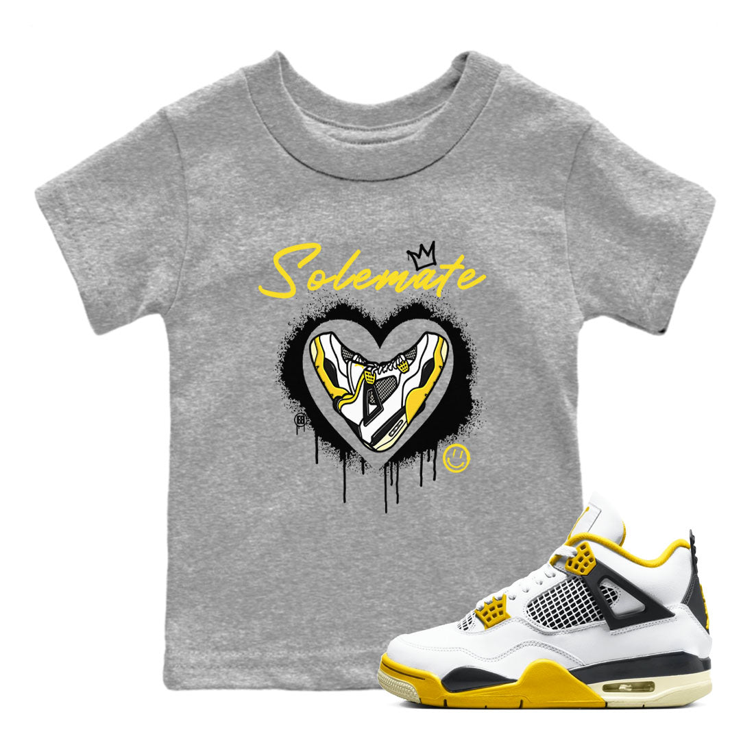 Solemate snkmatch Tees Kids - Air Jordan 4 Vivid Sulfur