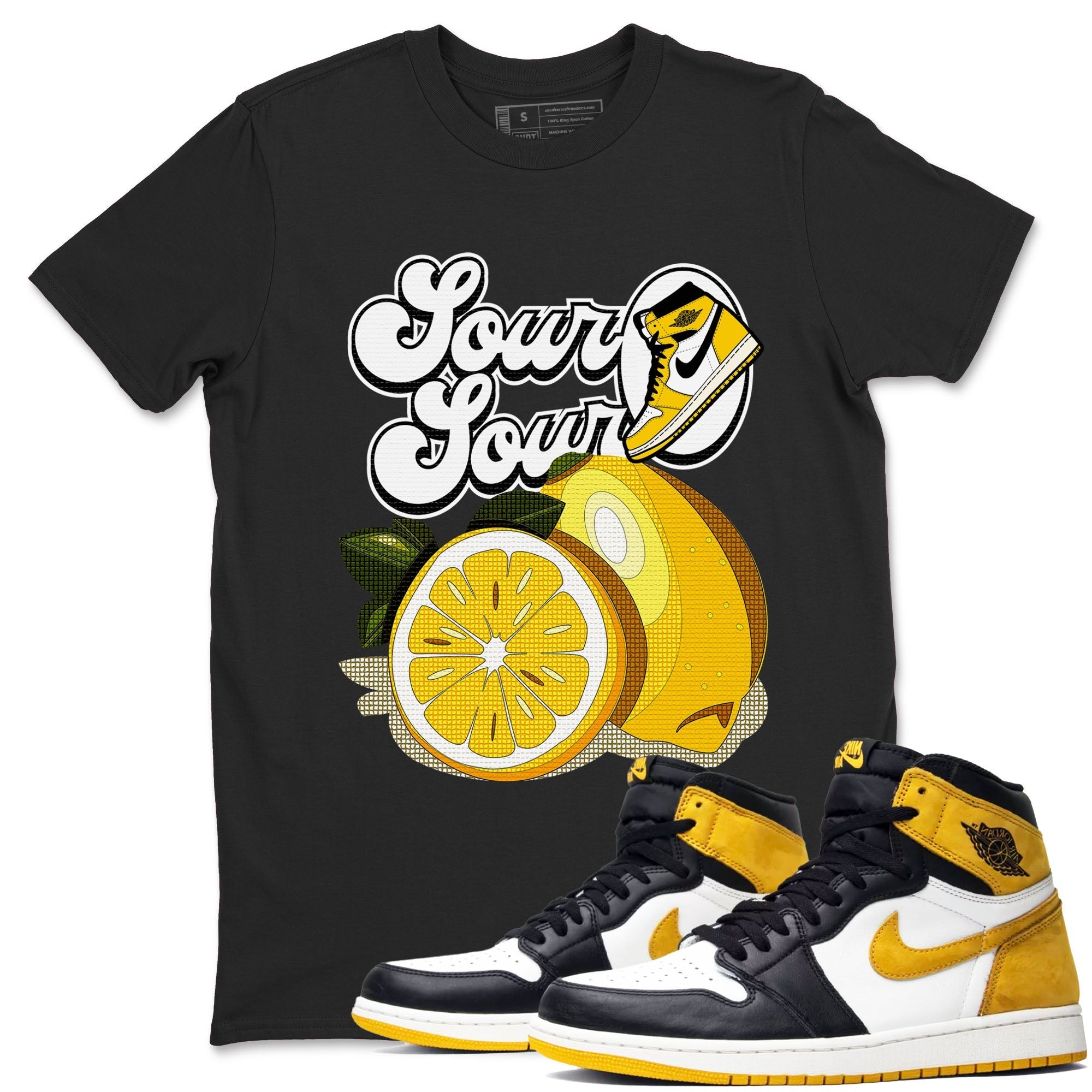 Sour And Sour snkmatch Tees - Air Jordan 1 Yellow Ochre