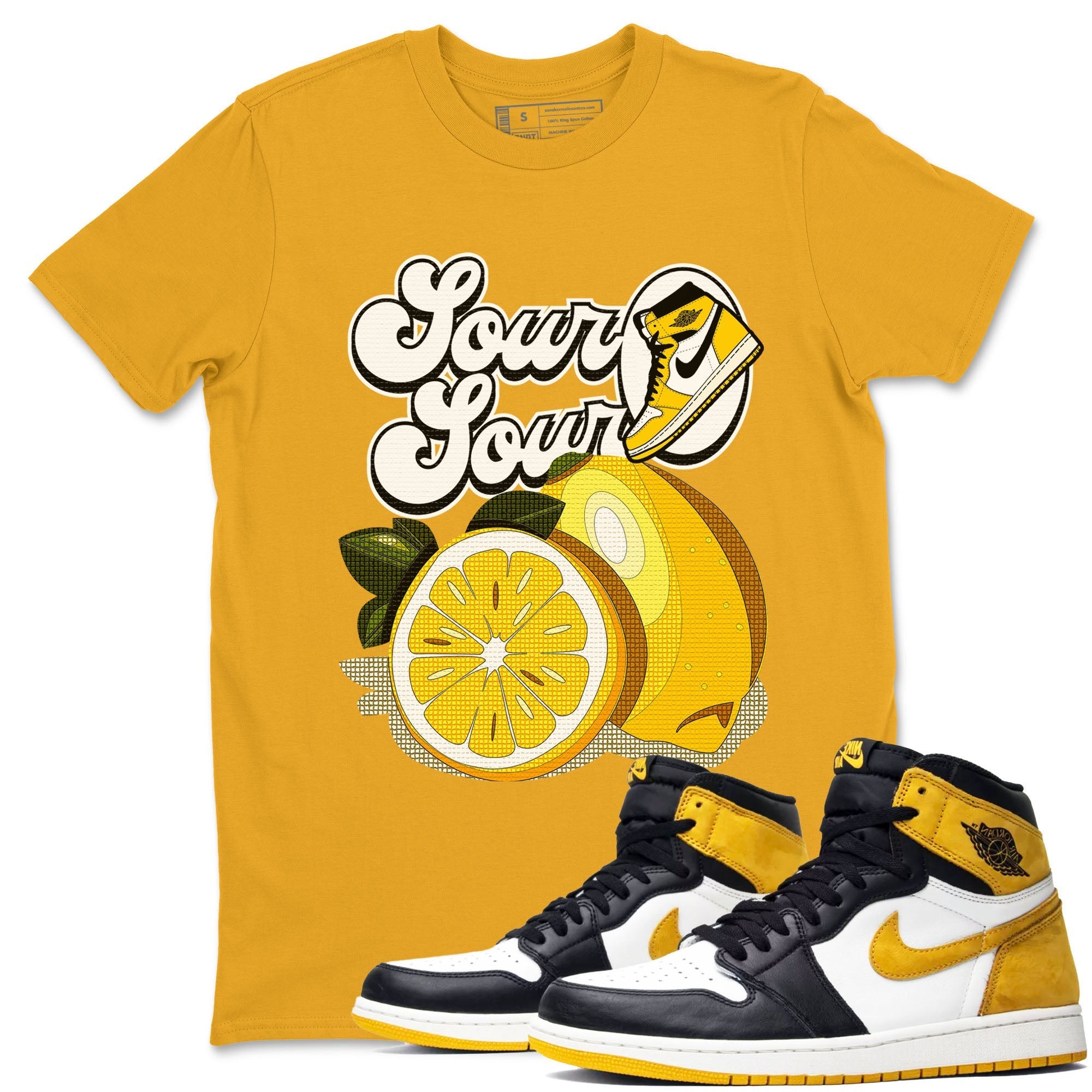 Sour And Sour snkmatch Tees - Air Jordan 1 Yellow Ochre