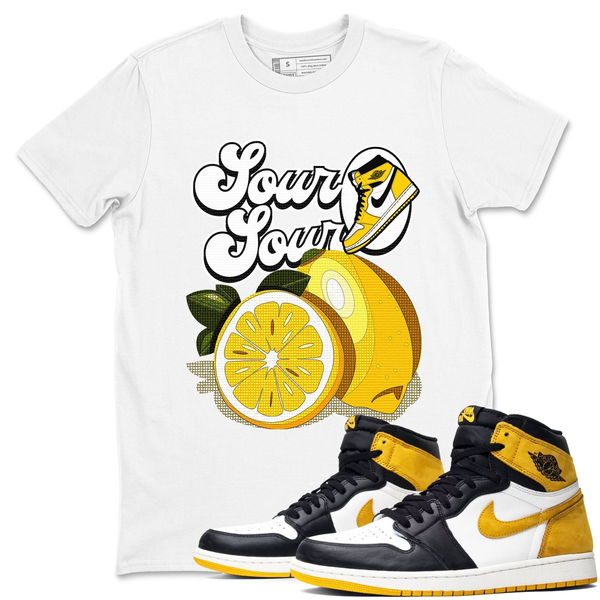 Sour And Sour snkmatch Tees - Air Jordan 1 Yellow Ochre