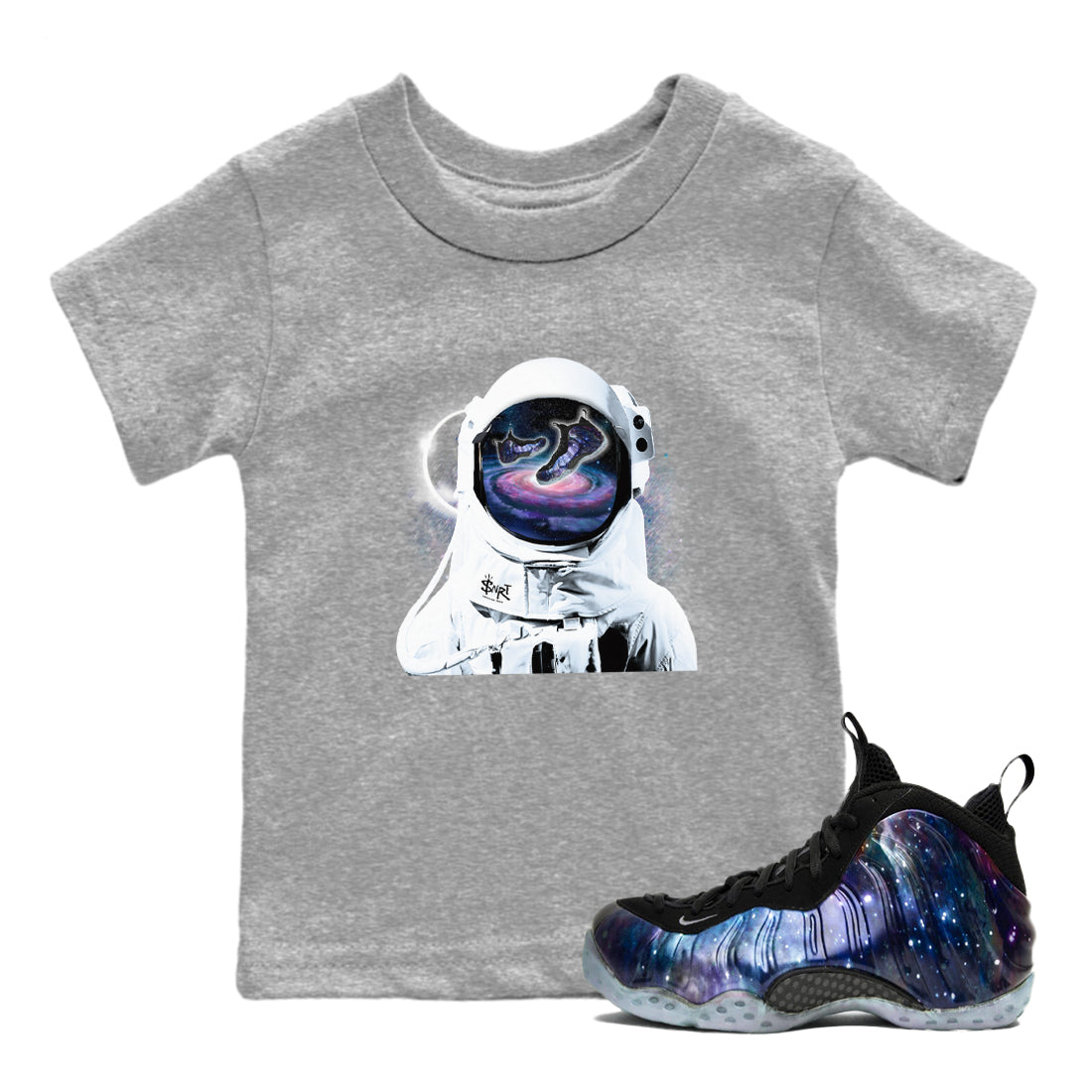 Space Discovery snkmatch Tees Kids - Air Foamposite One Galaxy