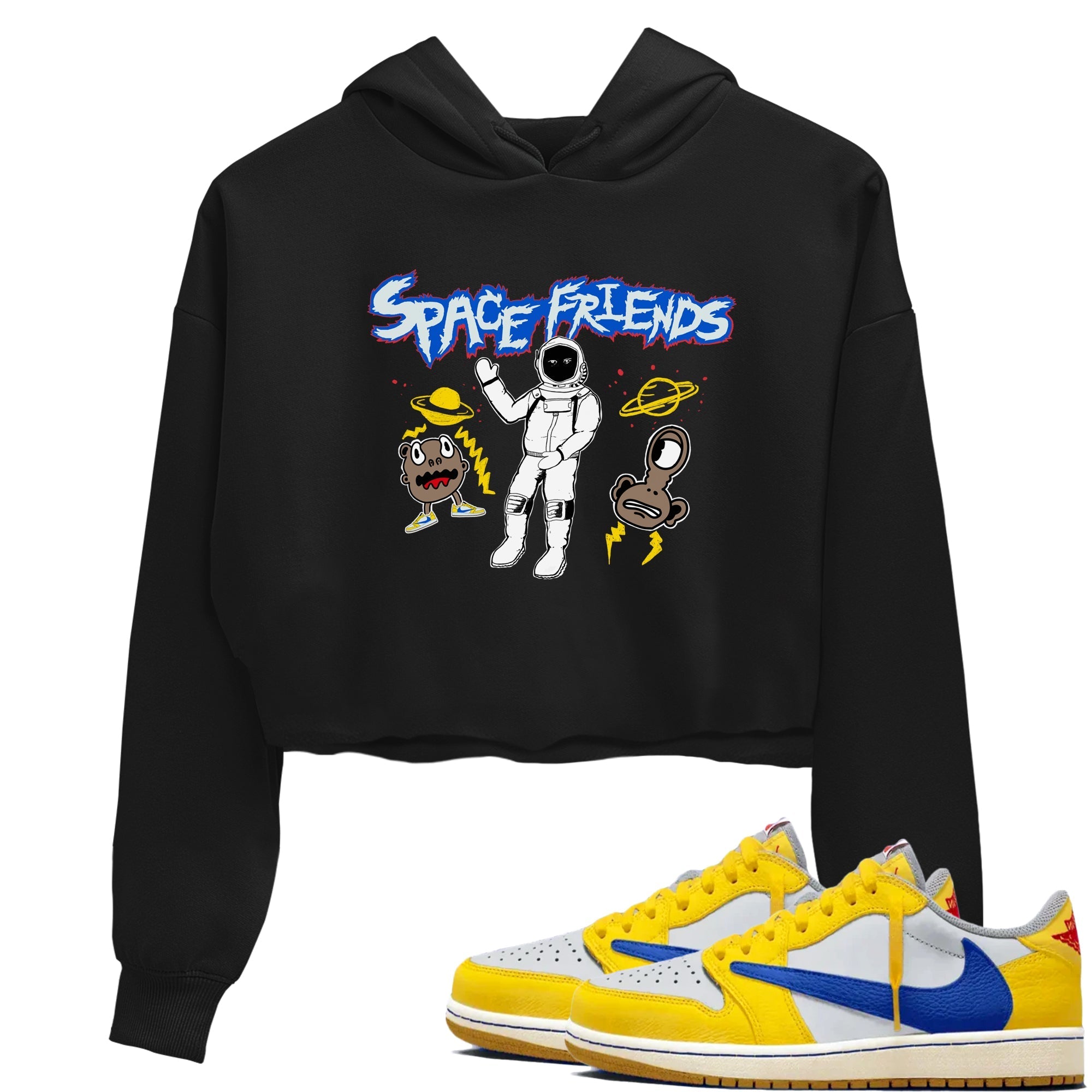 Space Friends snkmatch Women's Top - Air Jordan 1 Travis Scott Canary