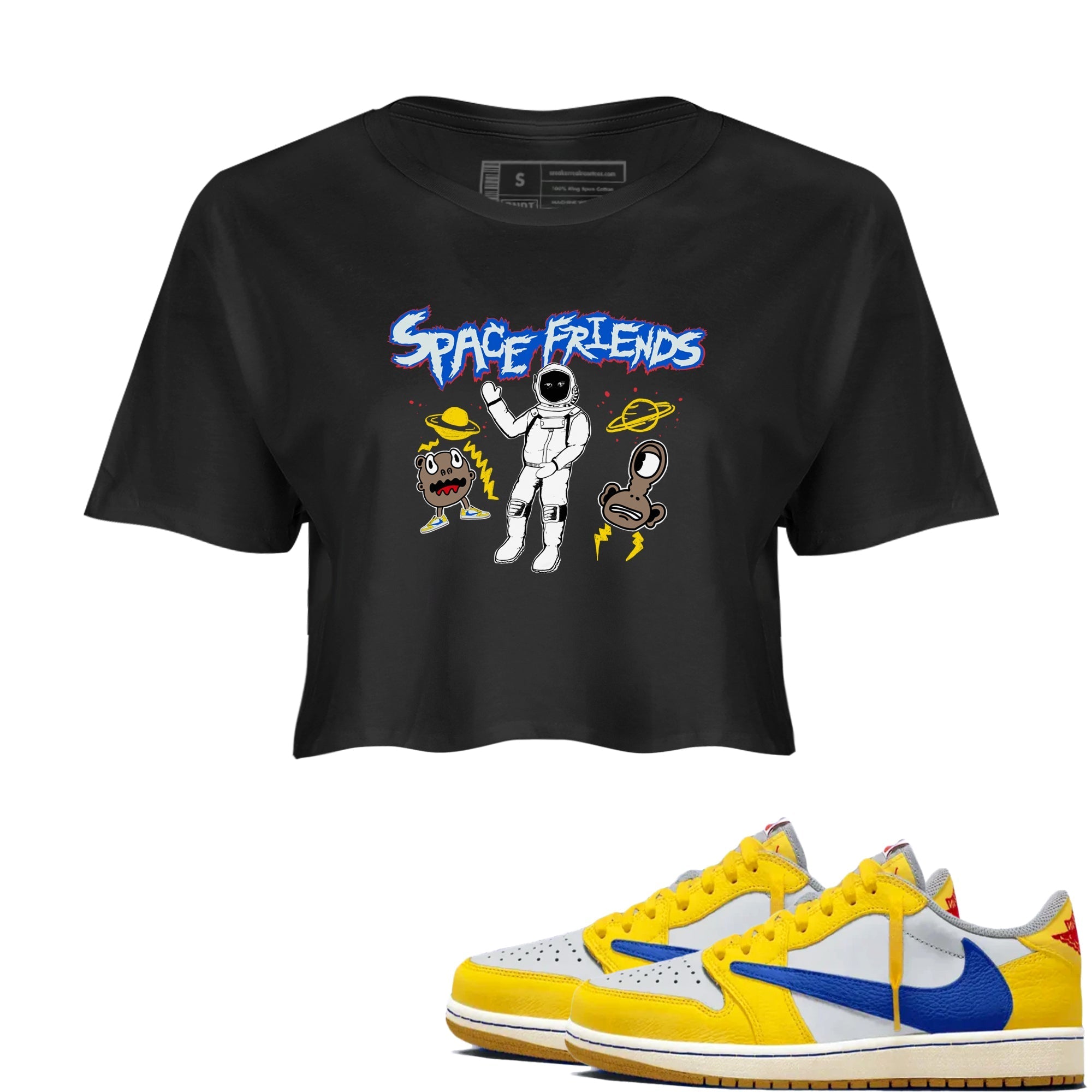 Space Friends snkmatch Women's Top - Air Jordan 1 Travis Scott Canary