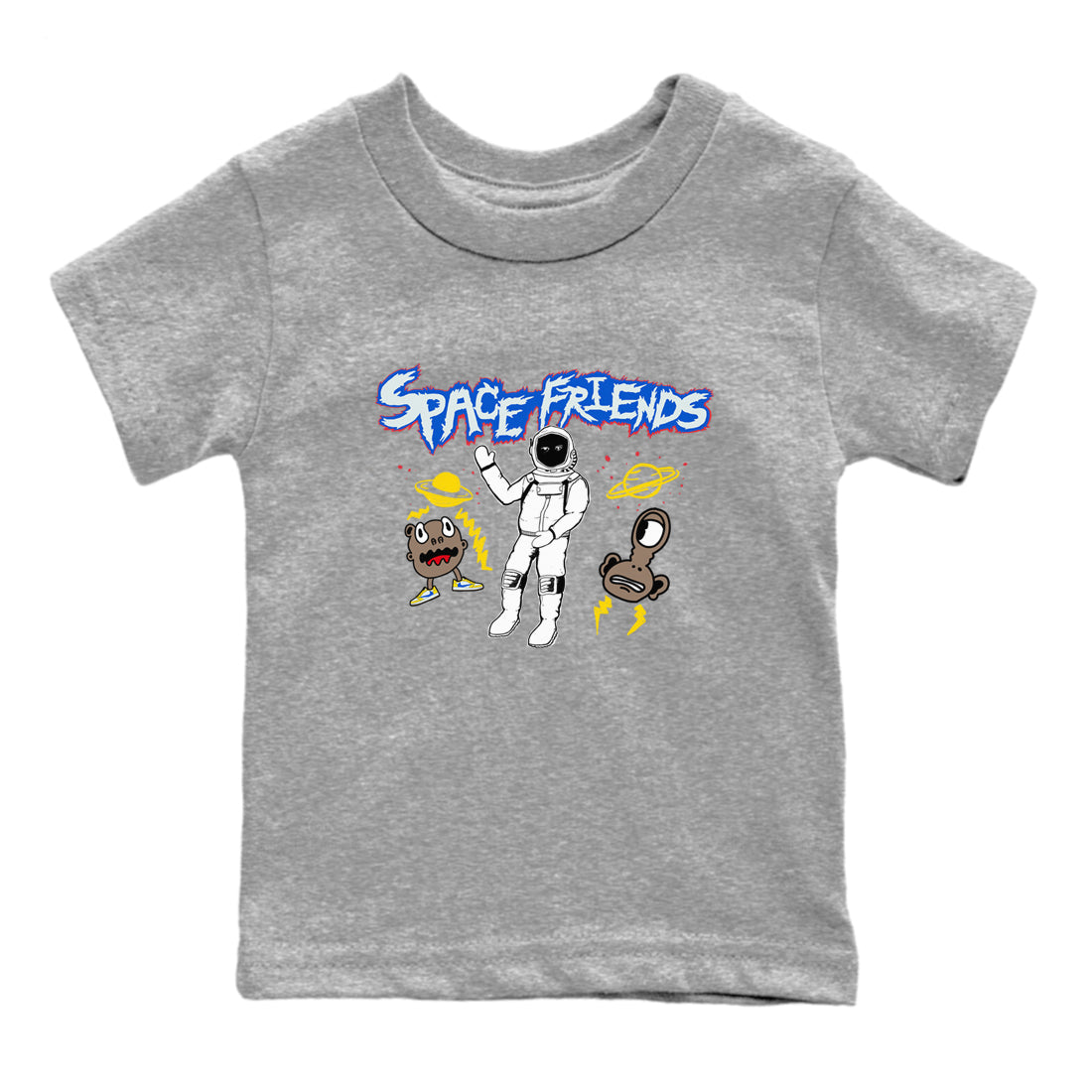 Space Friends snkmatch Tees Kids - Air Jordan 1 Travis Scott Canary