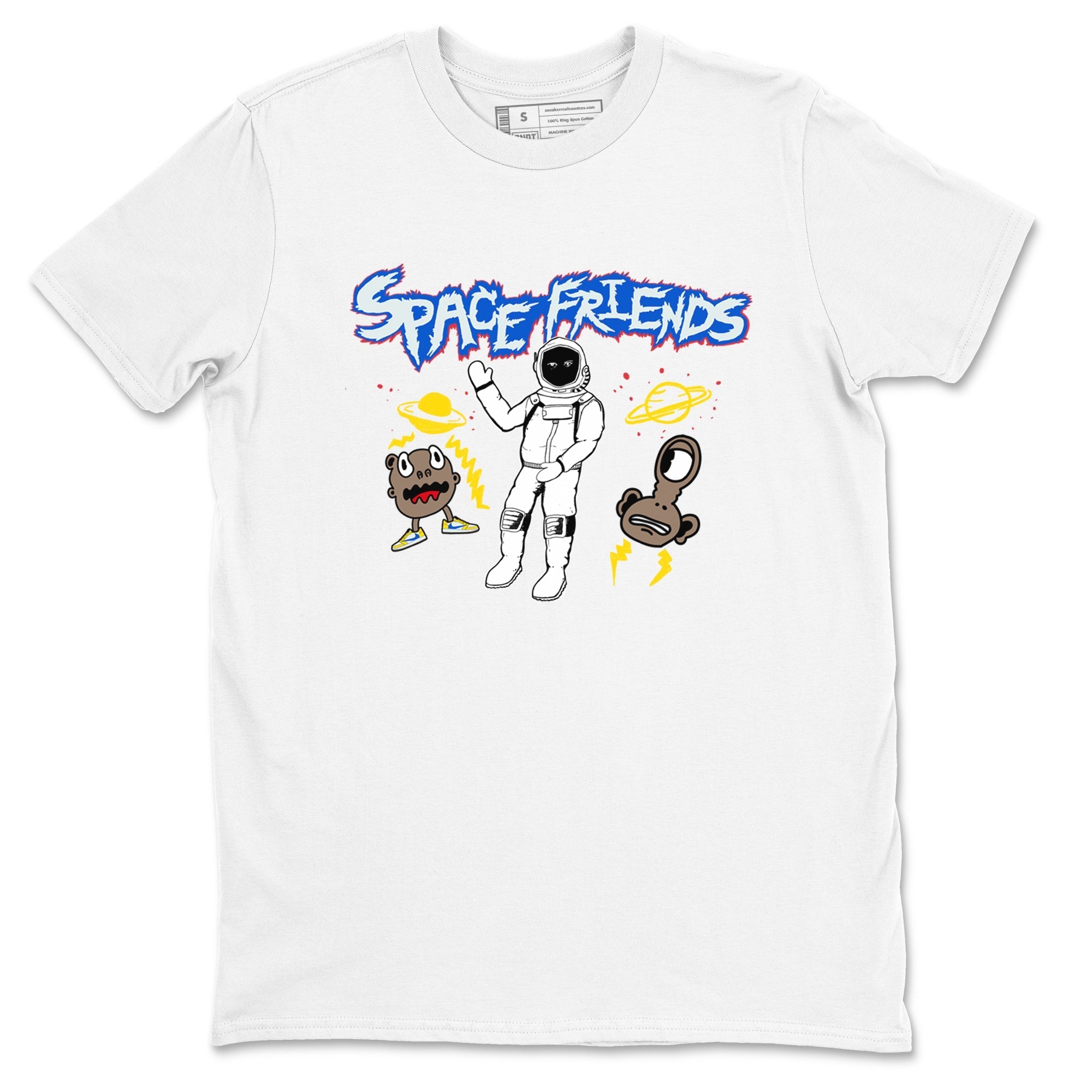 Space Friends snkmatch Tees - Air Jordan 1 Travis Scott Canary