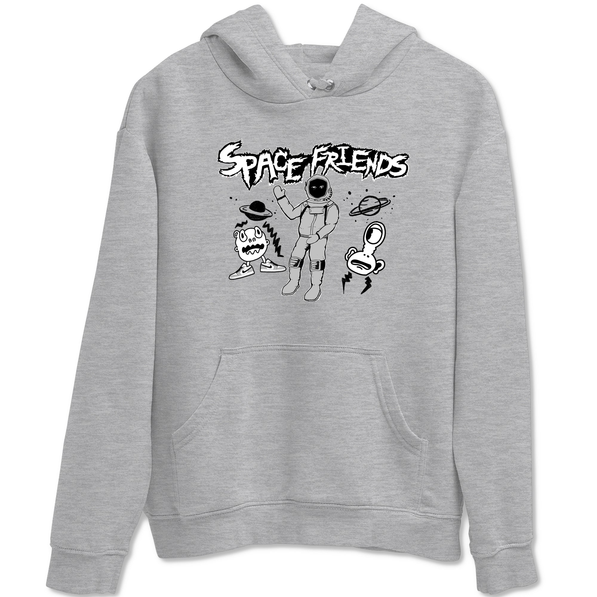 Space Friends snkmatch Tees - Air Jordan 1 Wolf Grey