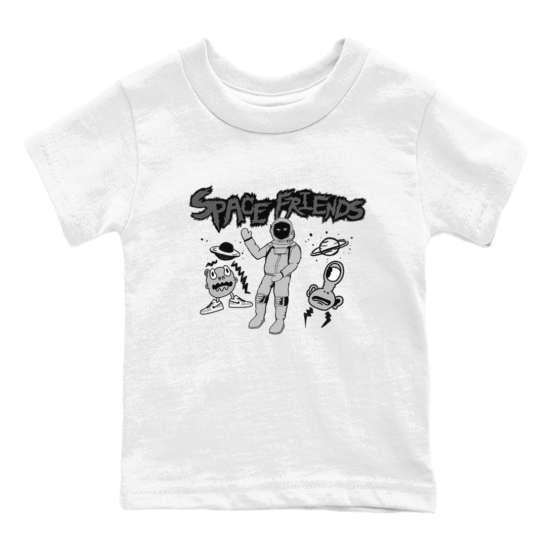 Space Friends snkmatch Tees Kids - Air Jordan 1 Wolf Grey