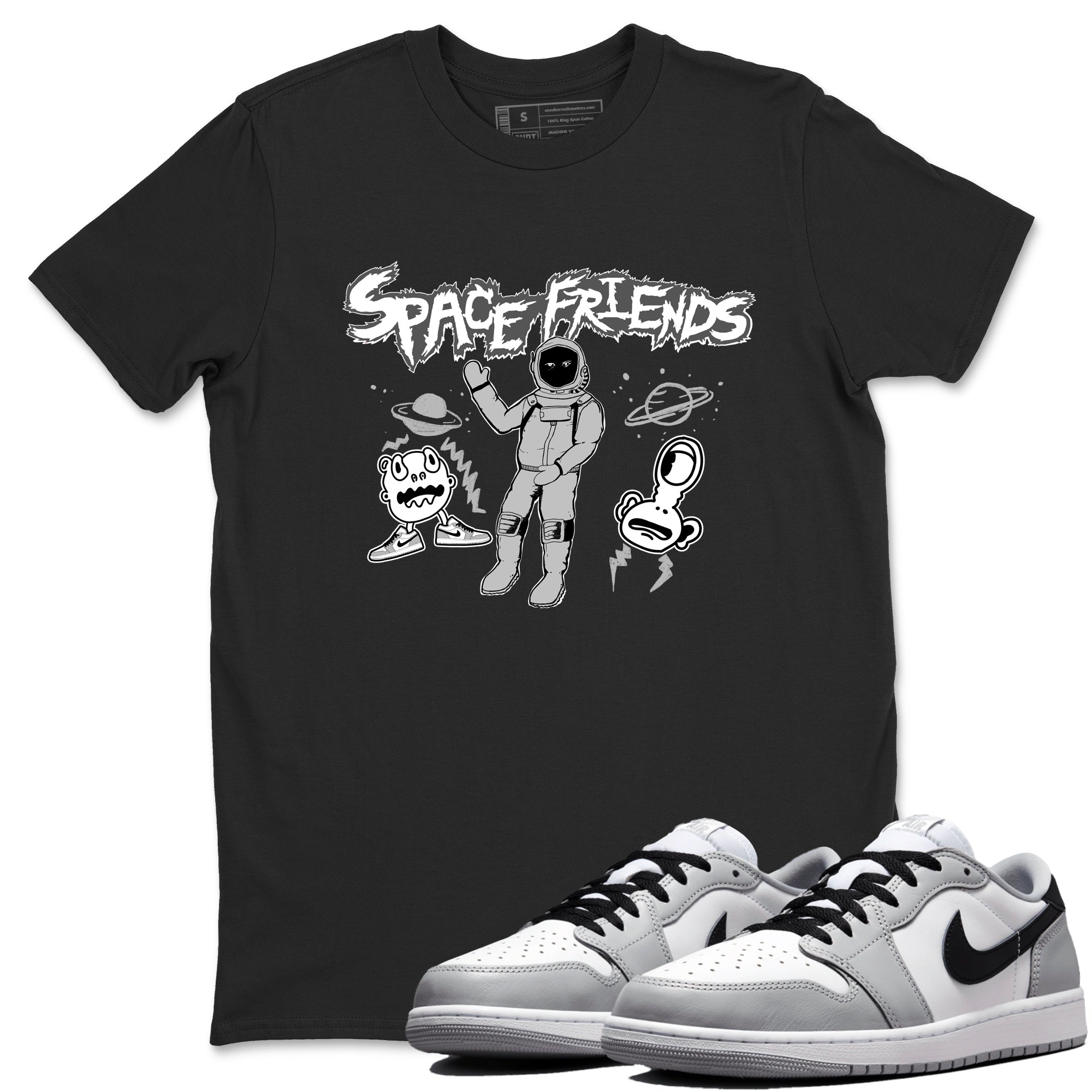 Space Friends snkmatch Tees - Air Jordan 1 Wolf Grey
