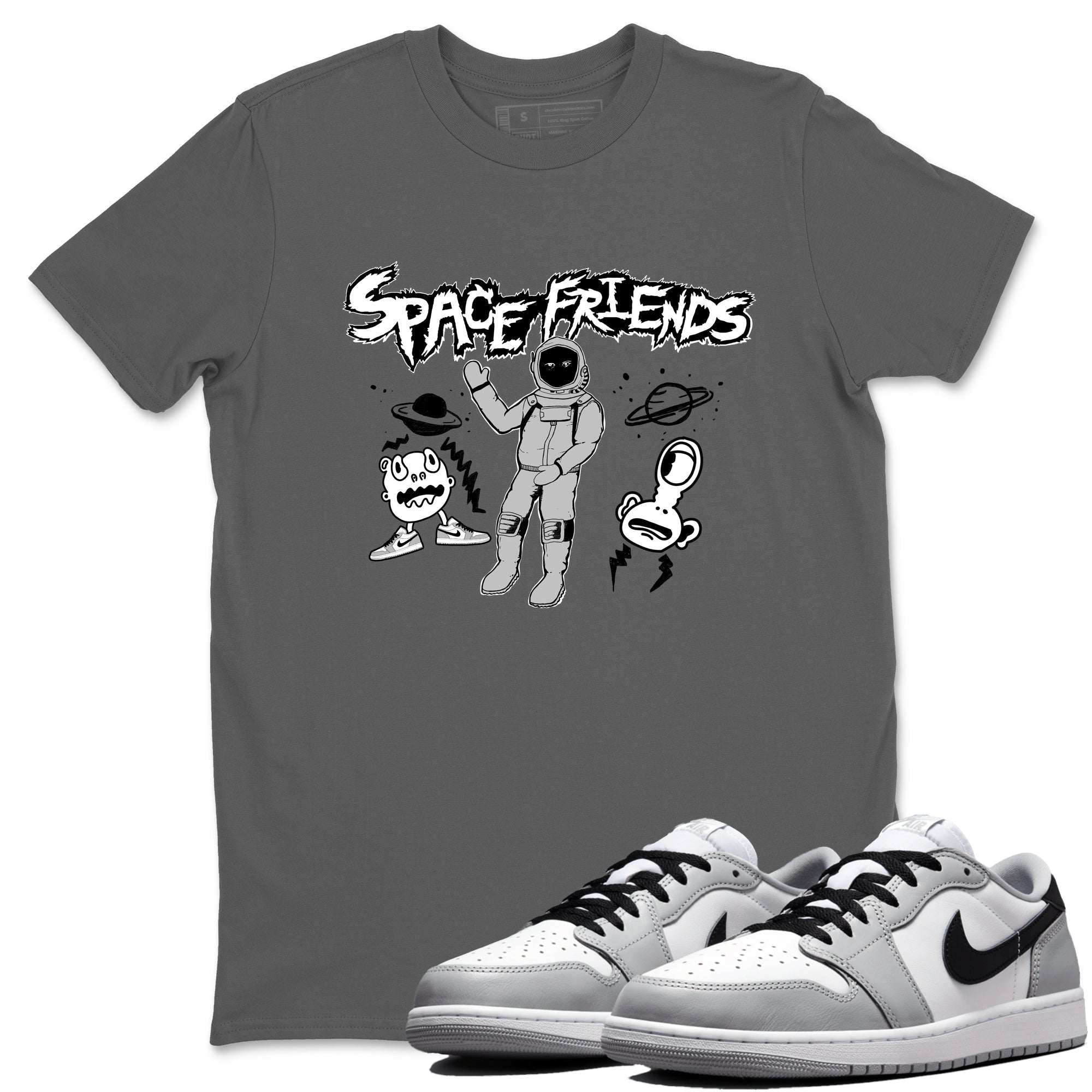 Space Friends snkmatch Tees - Air Jordan 1 Wolf Grey