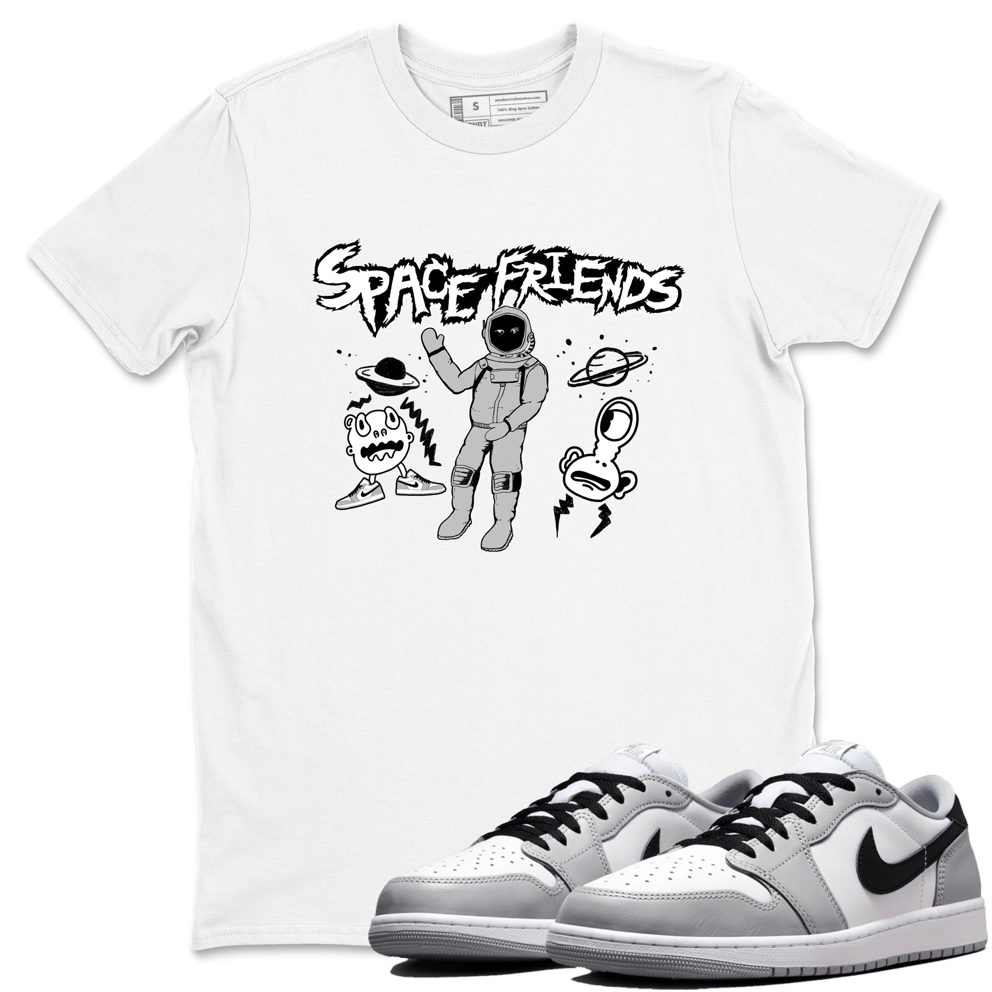 Space Friends snkmatch Tees - Air Jordan 1 Wolf Grey