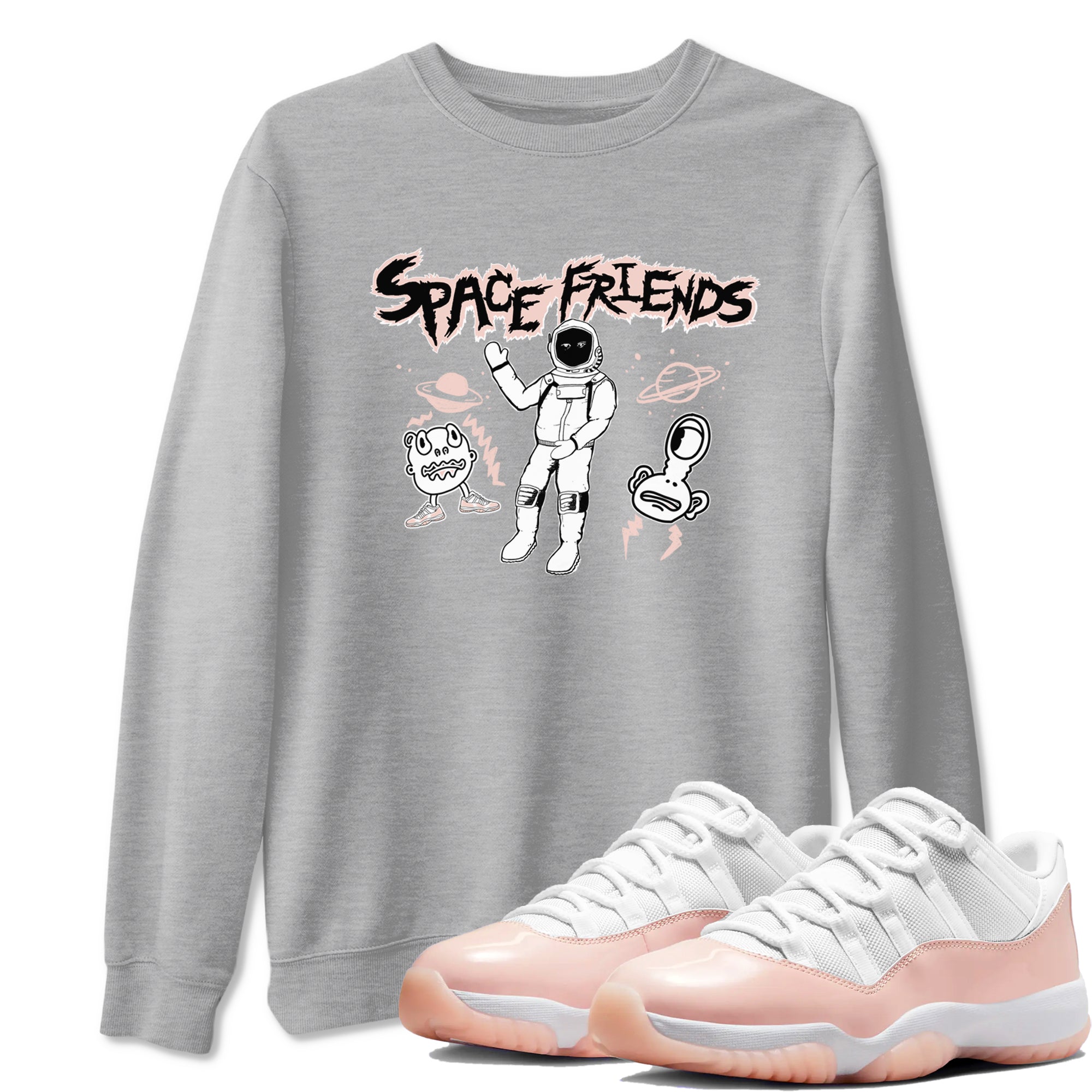 Space Friends snkmatch Tees - Air Jordan 11 Legend Pink